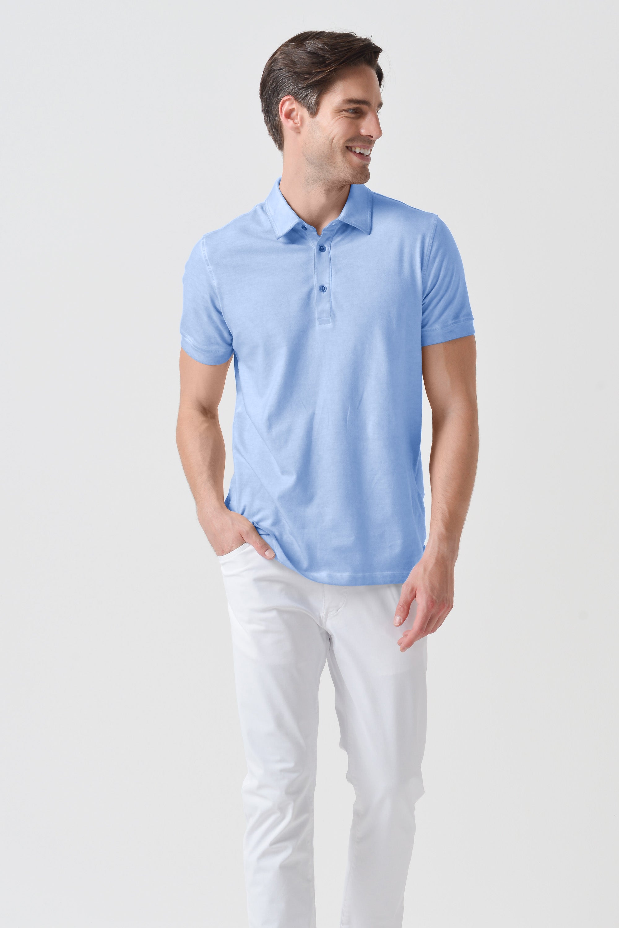 Polo Collo Francese - Cielo