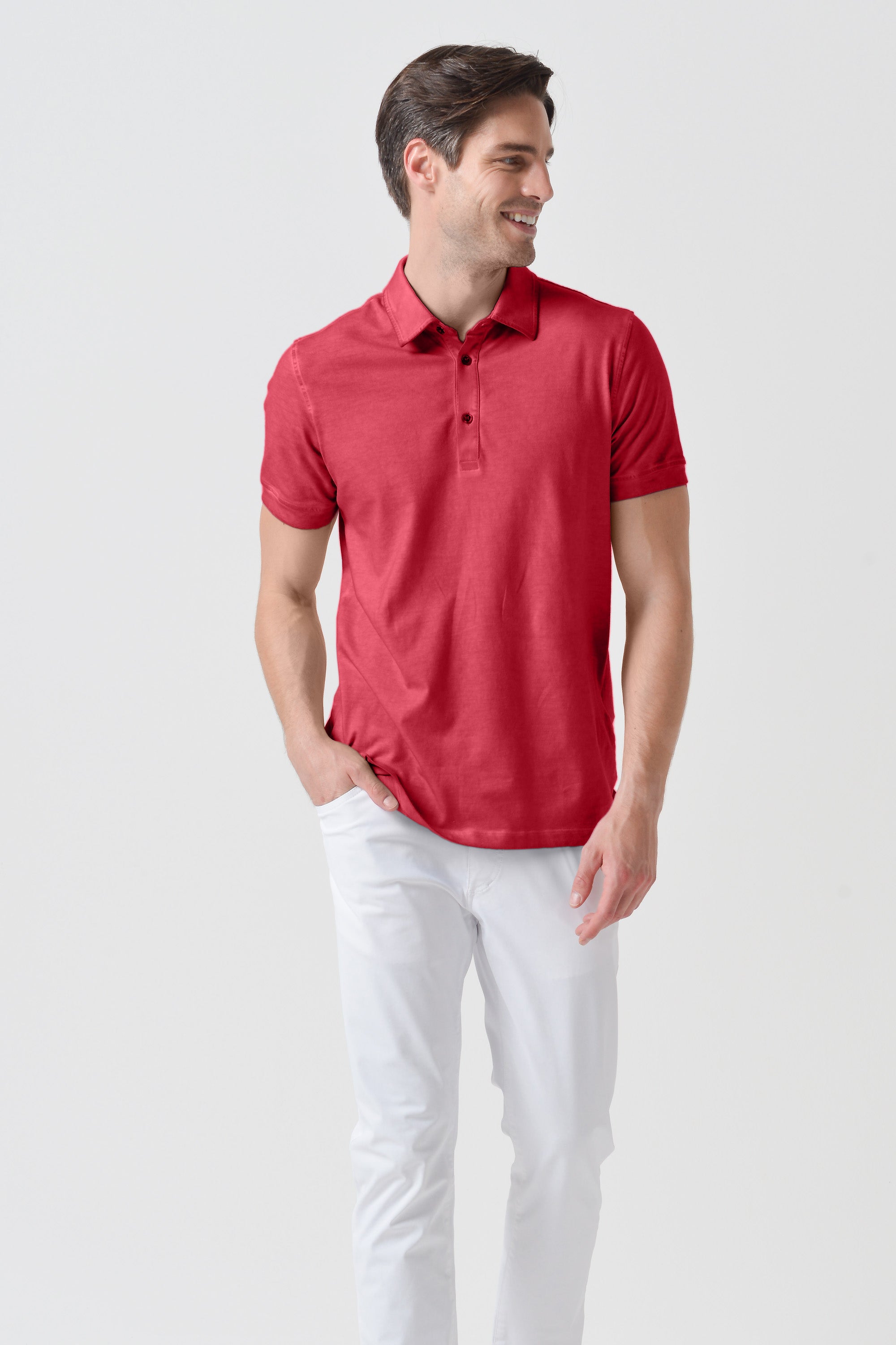 Polo Collo Francese - Geranio