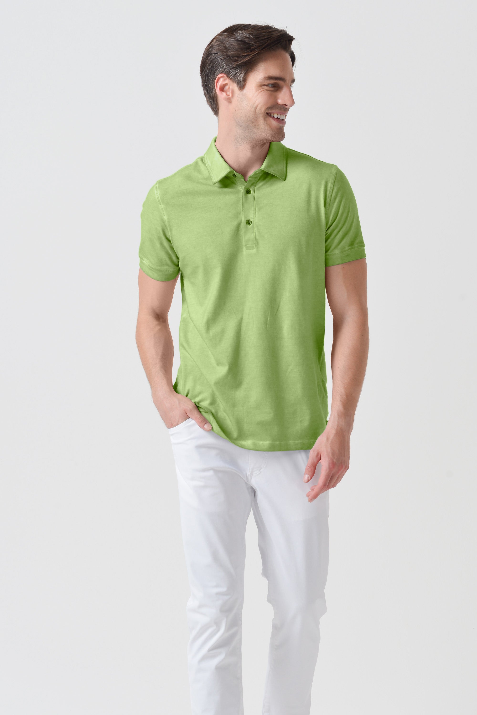Polo Collo Francese - Kiwi