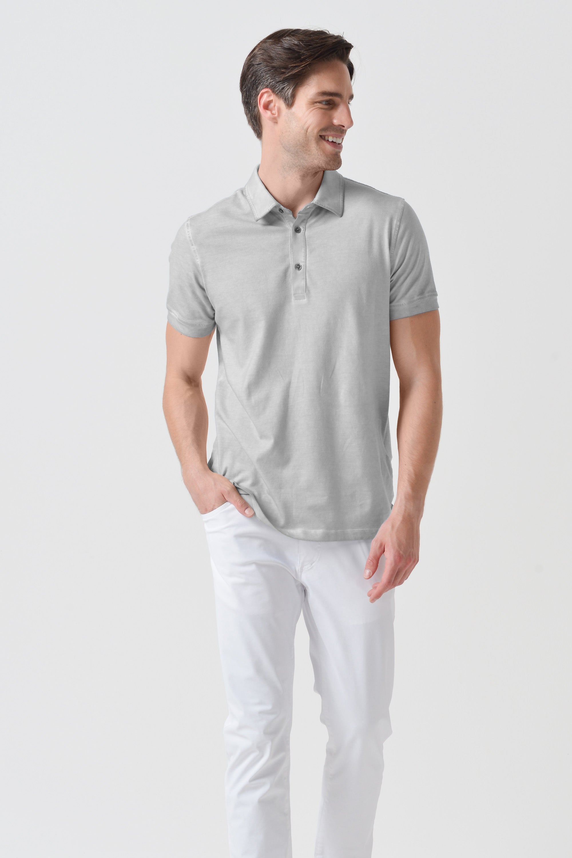 Hampton Polo Slim - Marmo