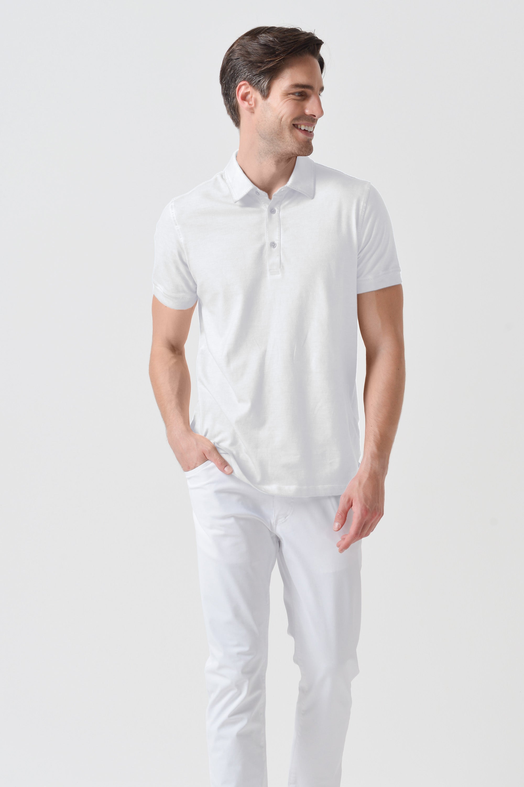 Hampton Polo Slim - White