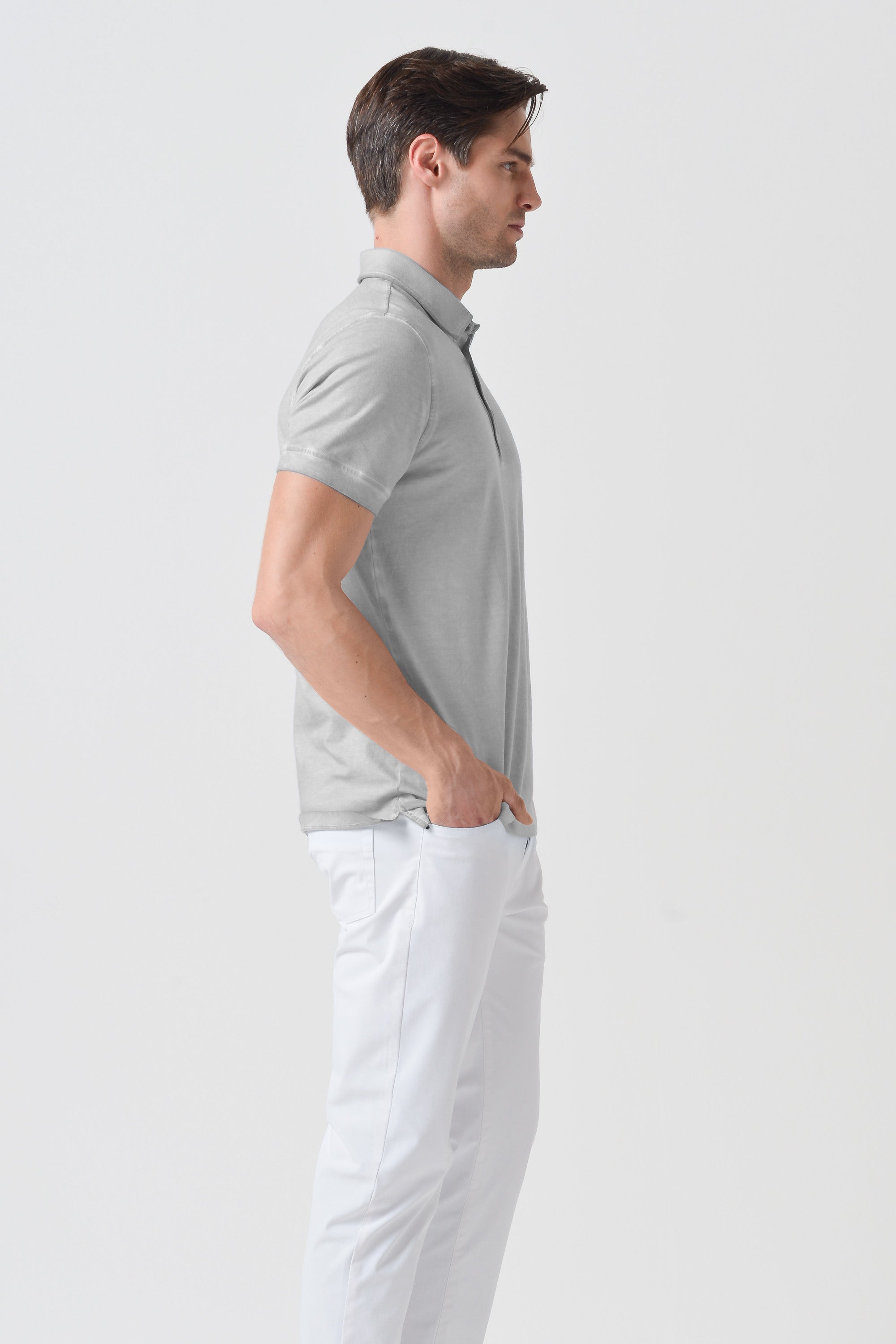 Polo Collo Francese - Marmo