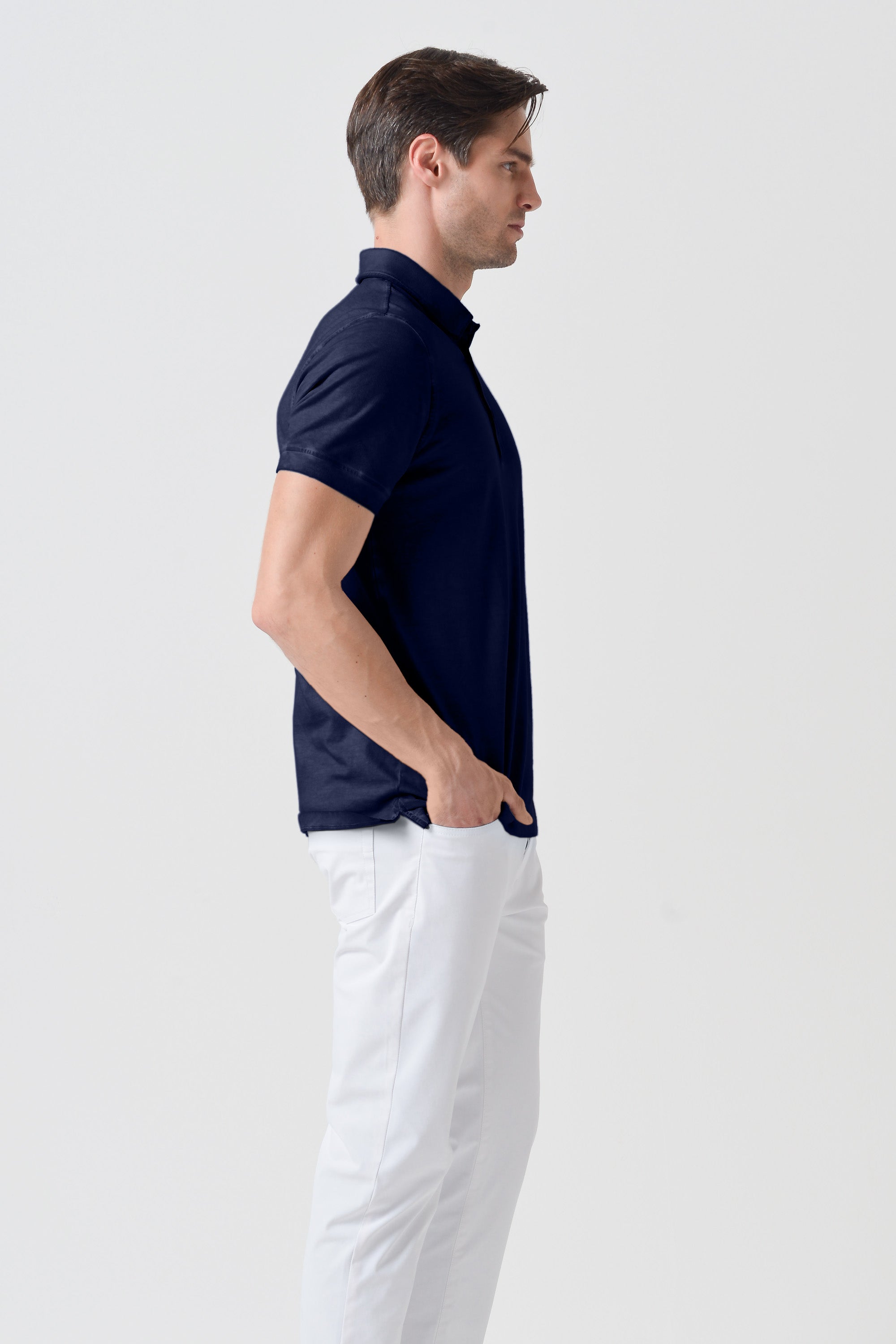 Polo Collo Francese - Navy