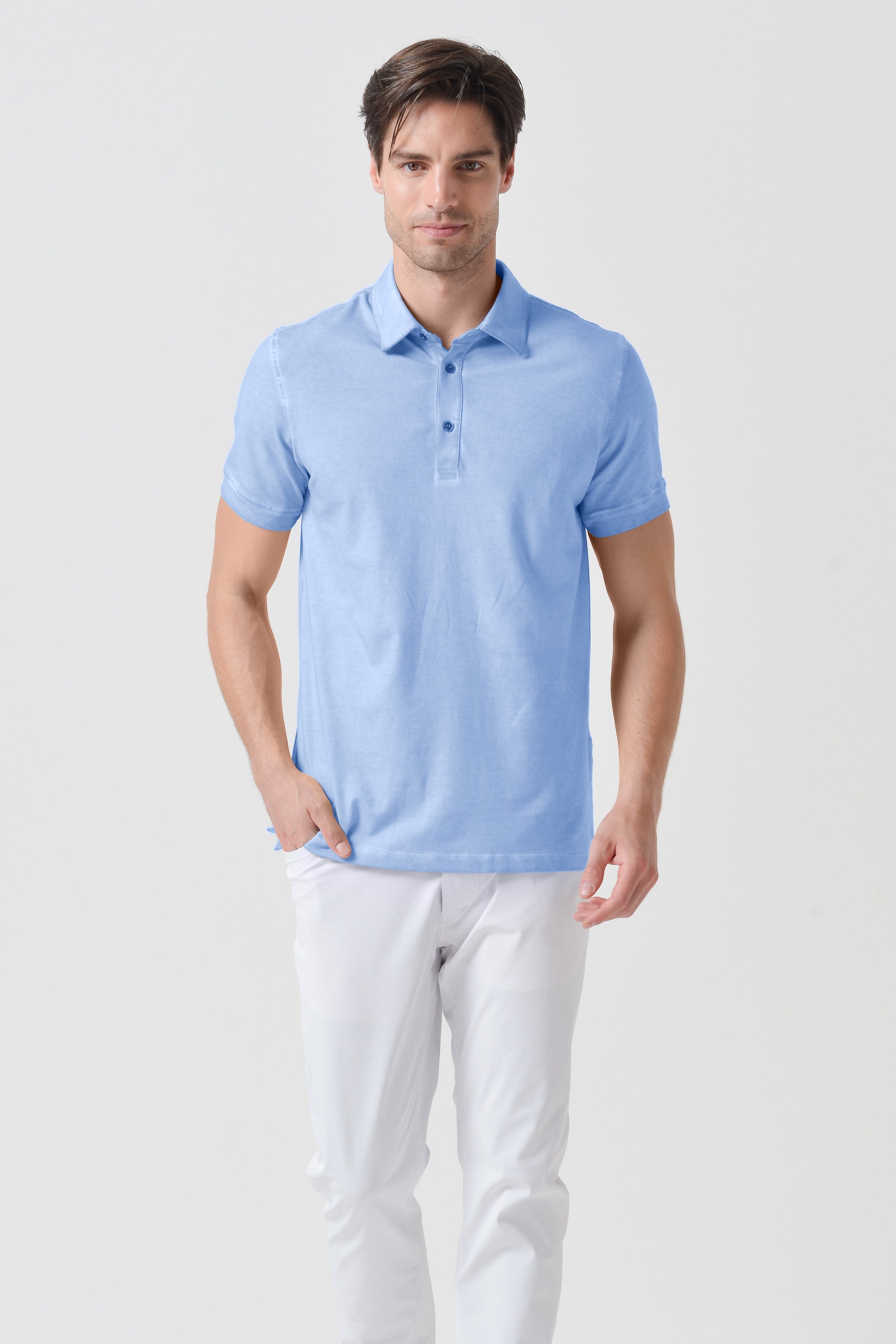 Polo Collo Francese - Cielo