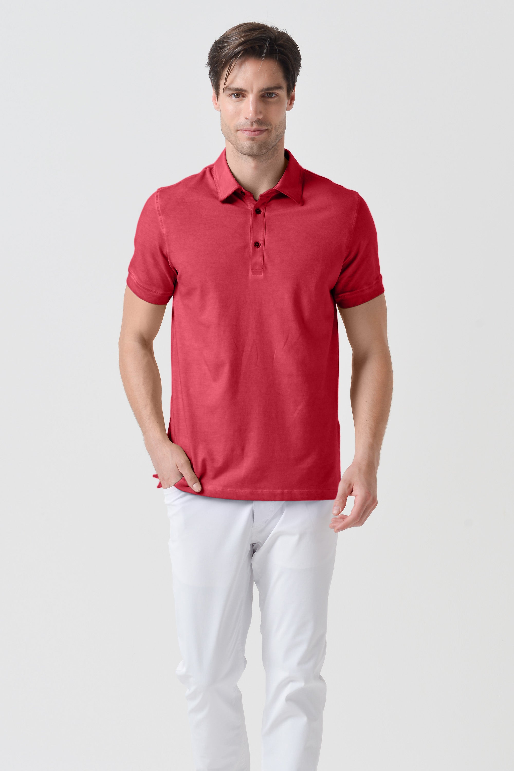 Polo Collo Francese - Geranio