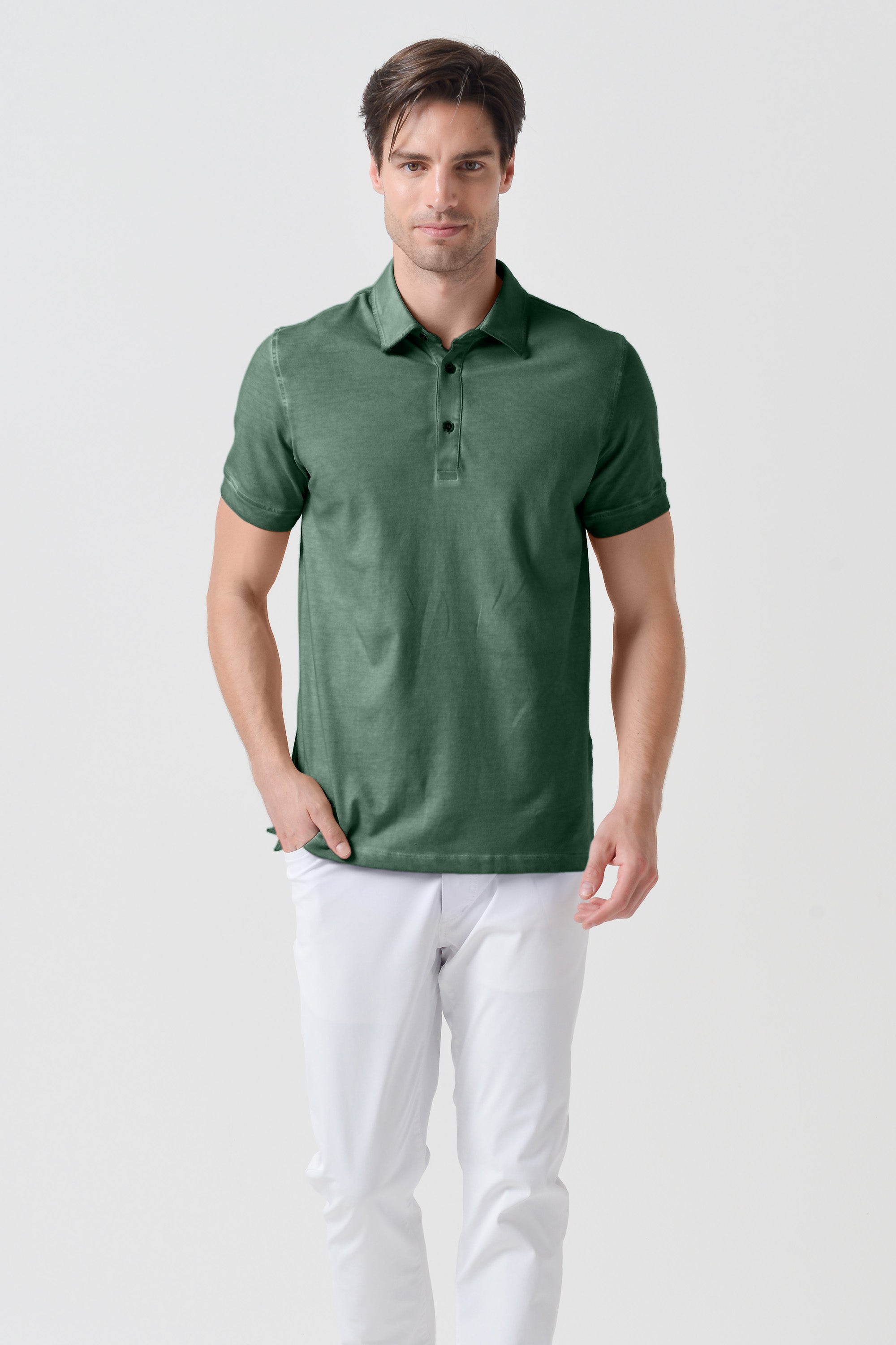 Polo Collo Francese - Ginepro