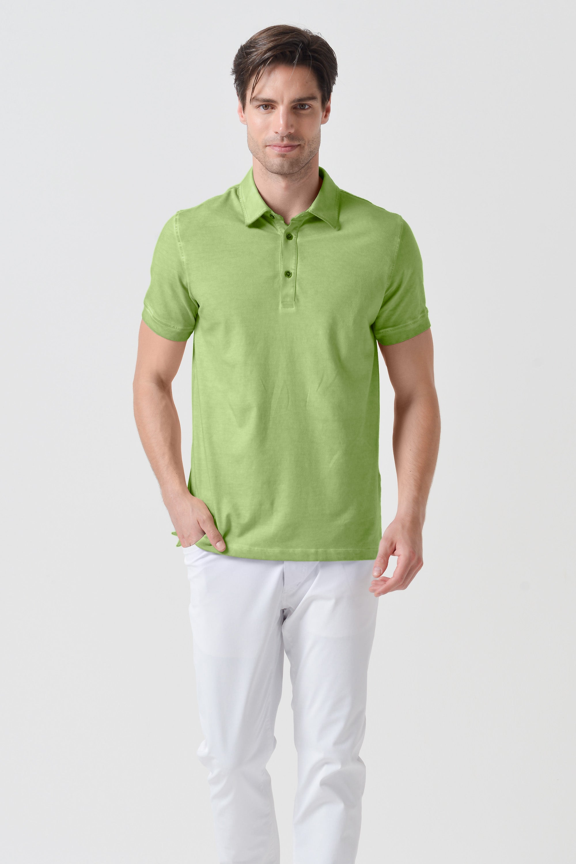 Polo Collo Francese - Kiwi