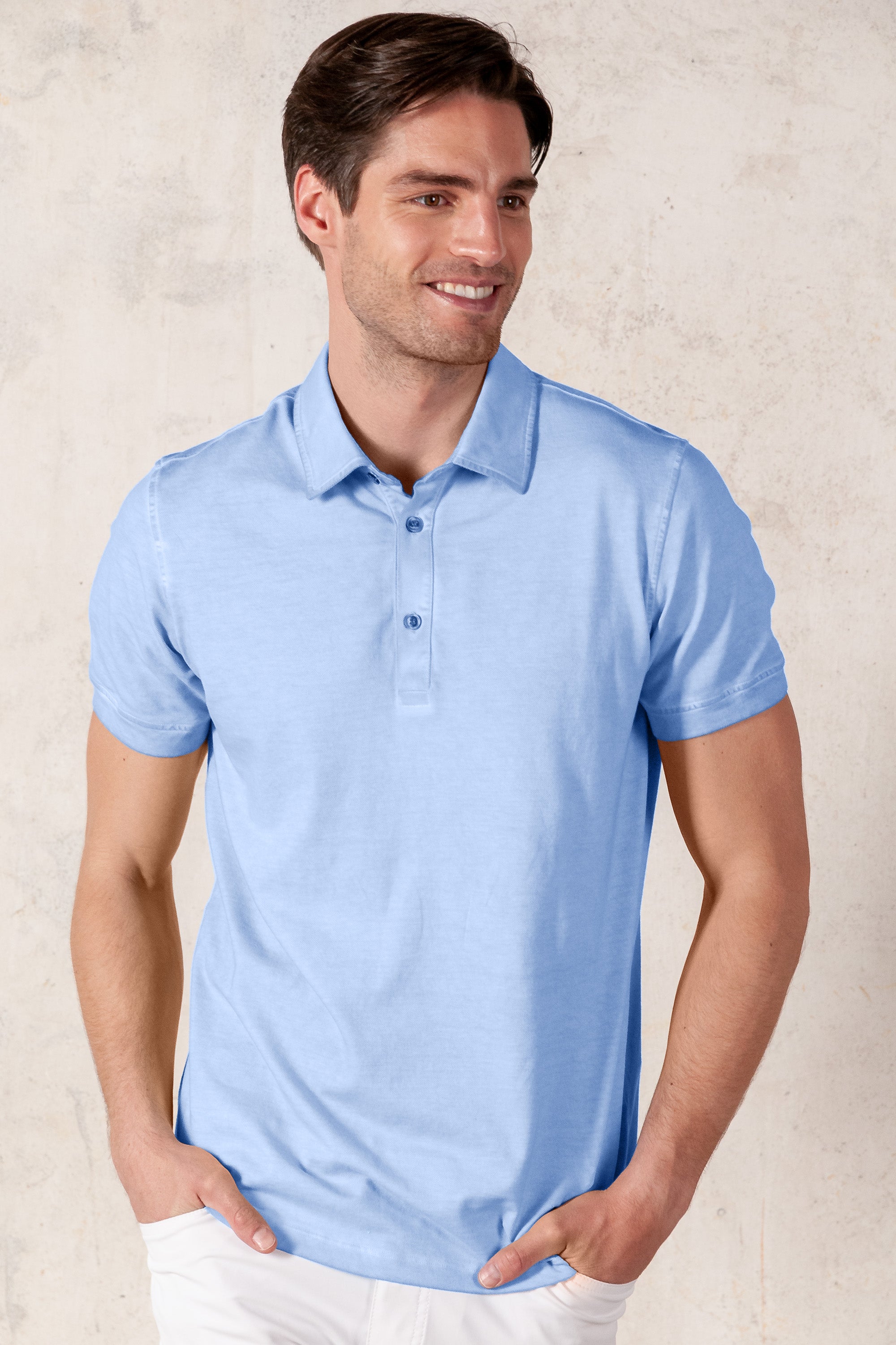 Hampton Polo Slim - Cielo