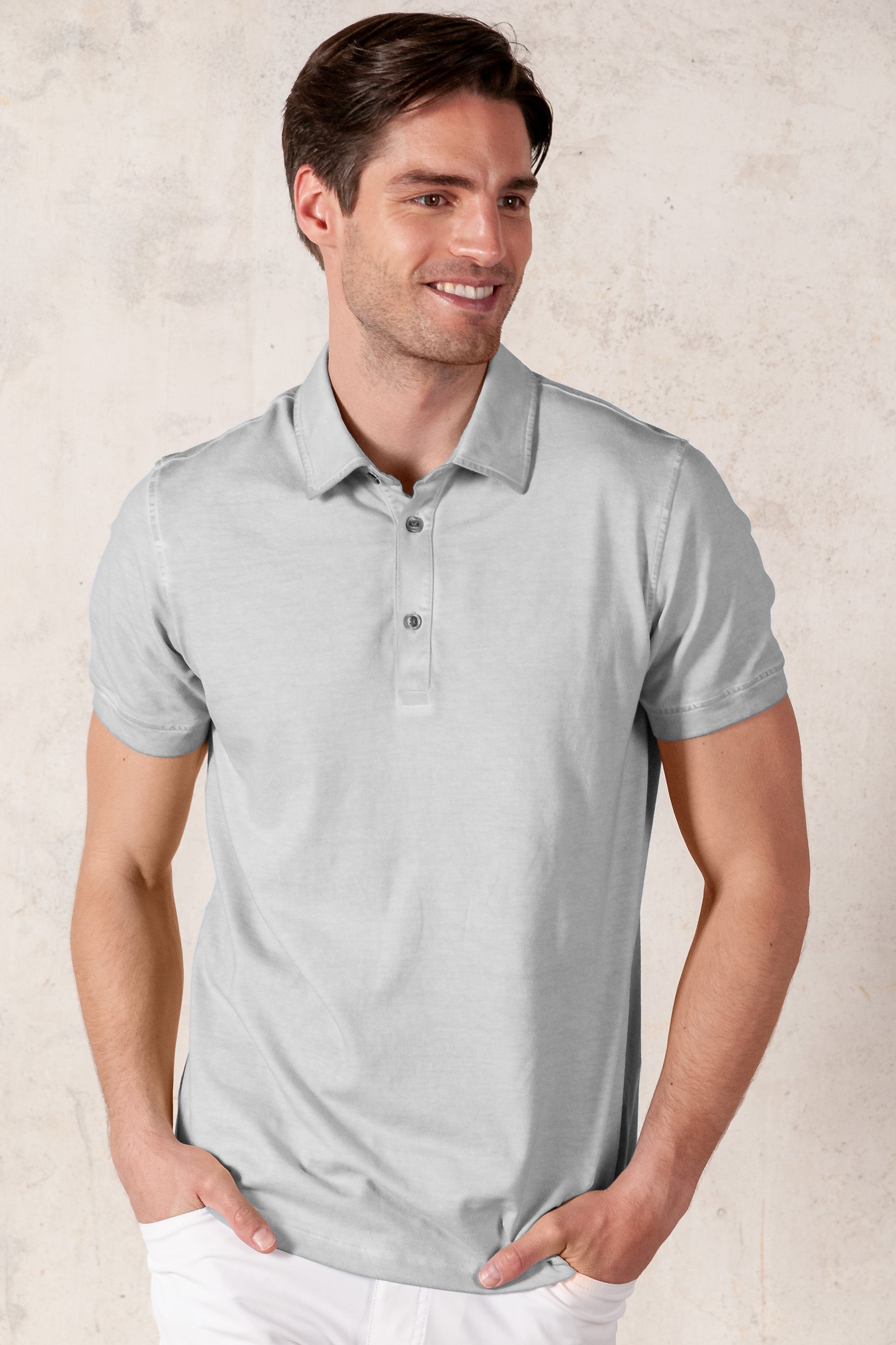 Hampton Polo Slim - Marmo
