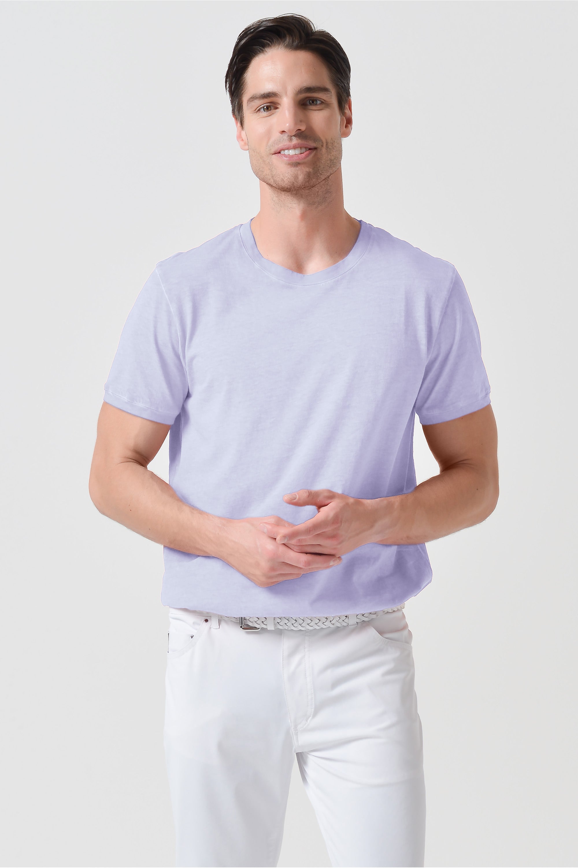 Smart Casual Cotton T-Shirt - Lilac