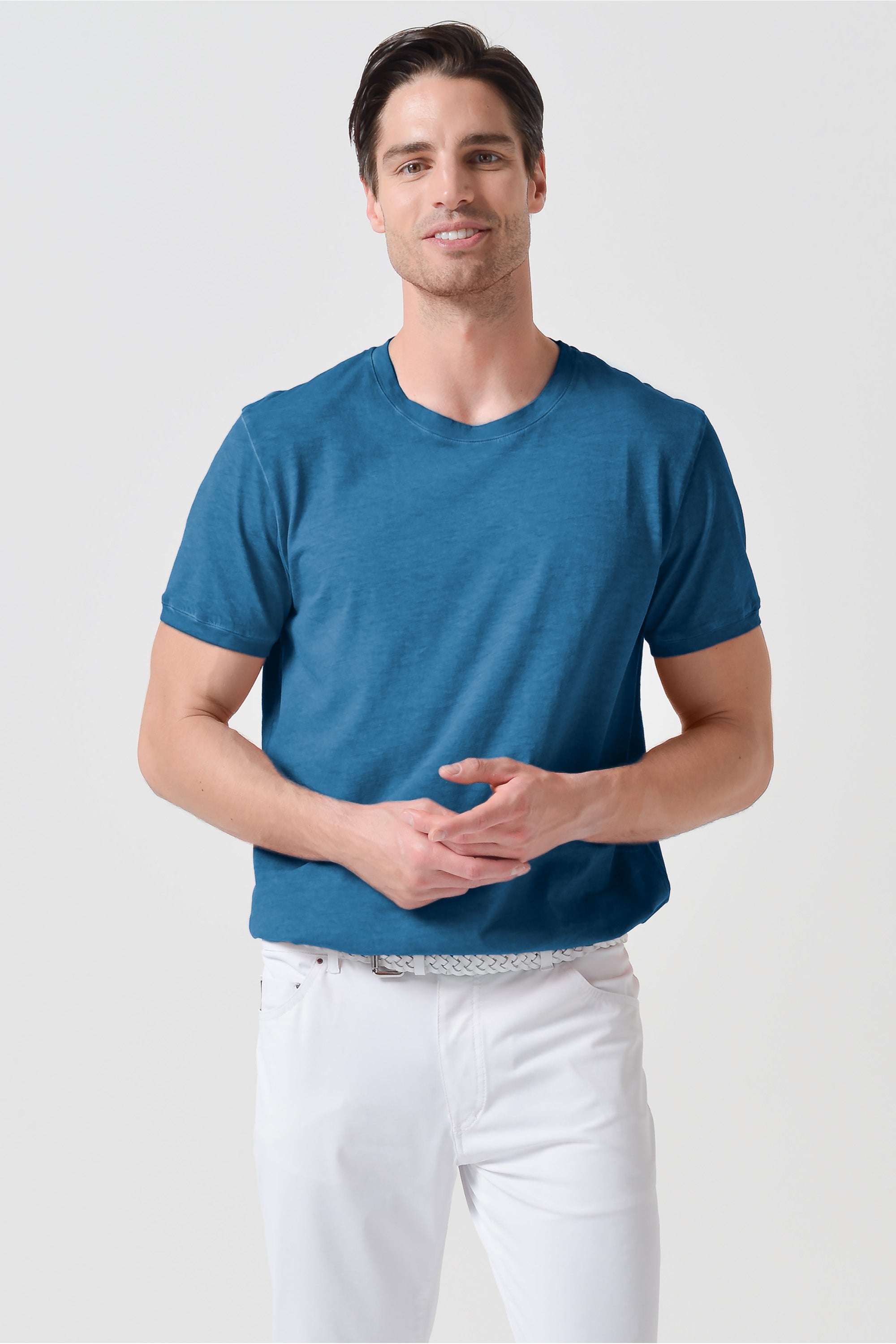 T-shirt smart casual in cotone - Profondo