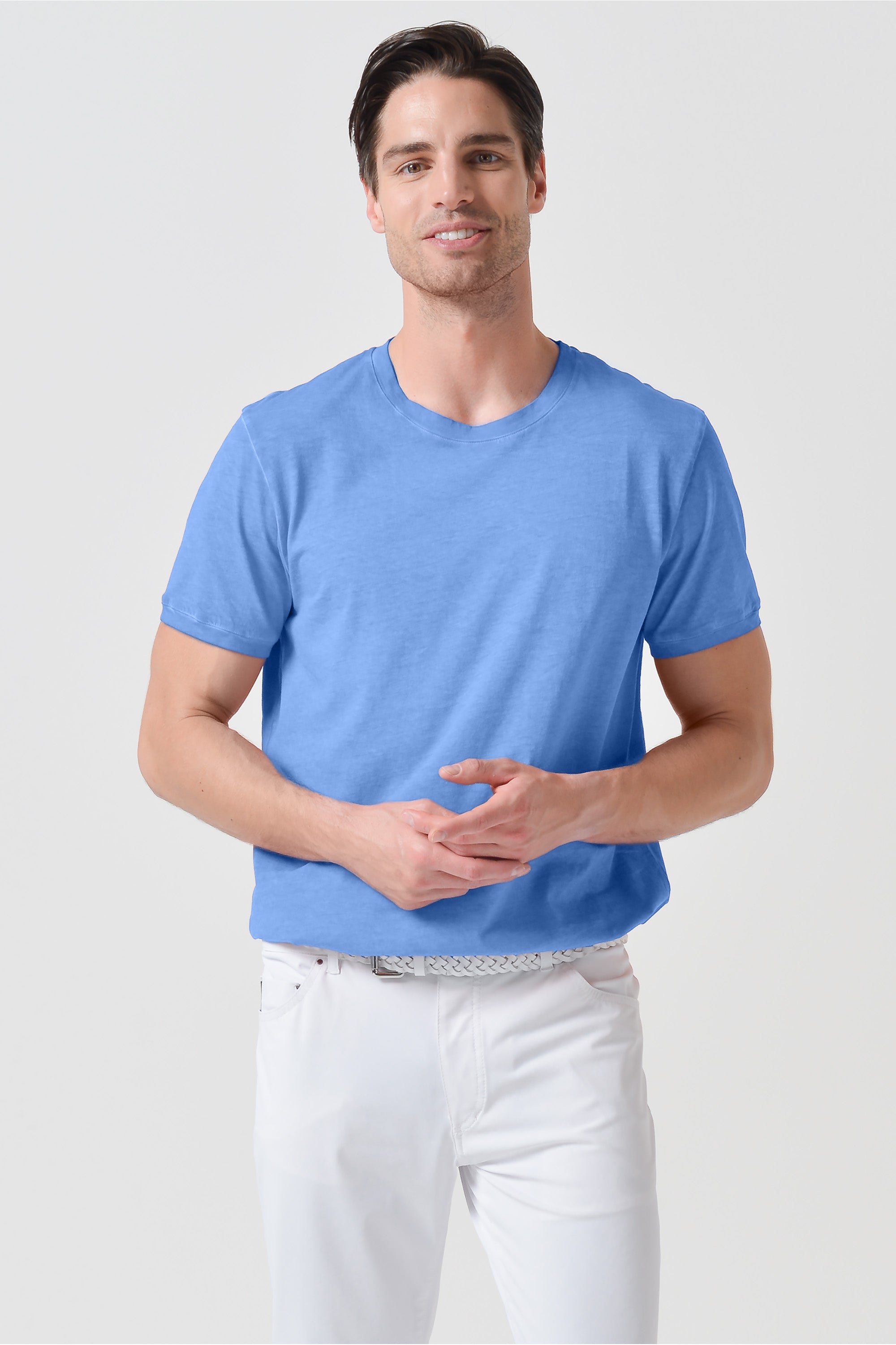 Smart Casual Cotton T-Shirt - Santorini