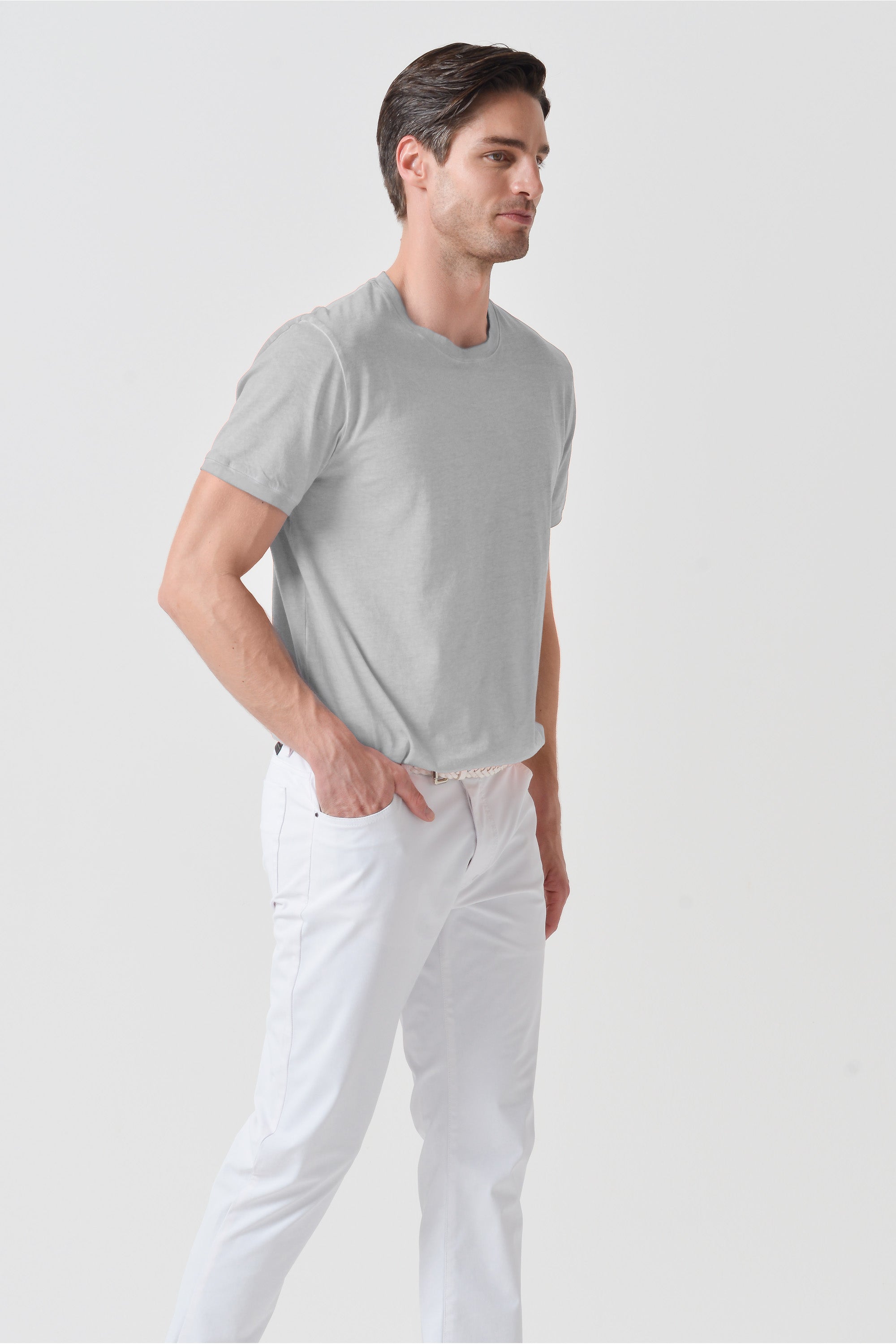Smart Casual Cotton T-Shirt - Marmo