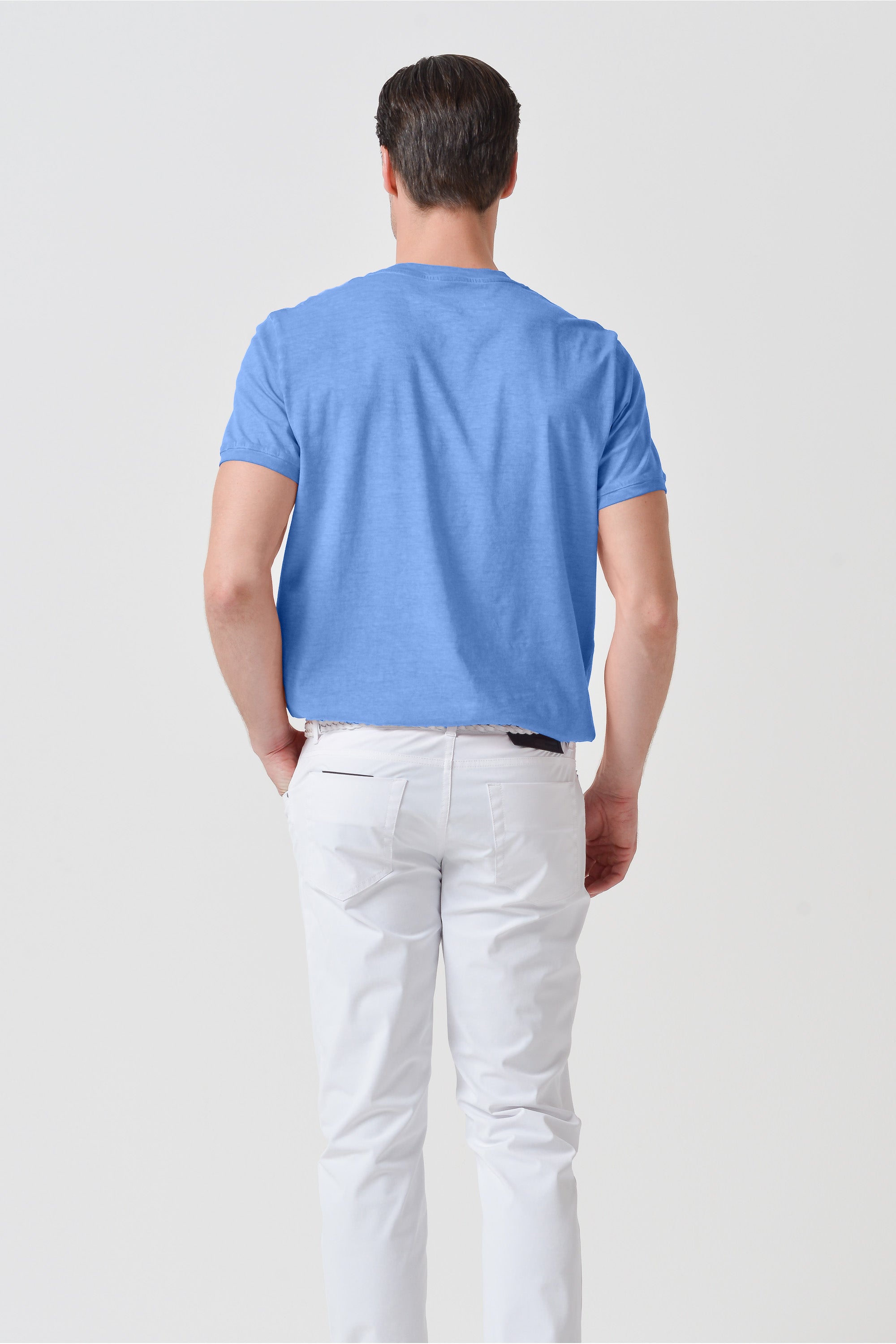 Smart Casual Cotton T-Shirt - Santorini