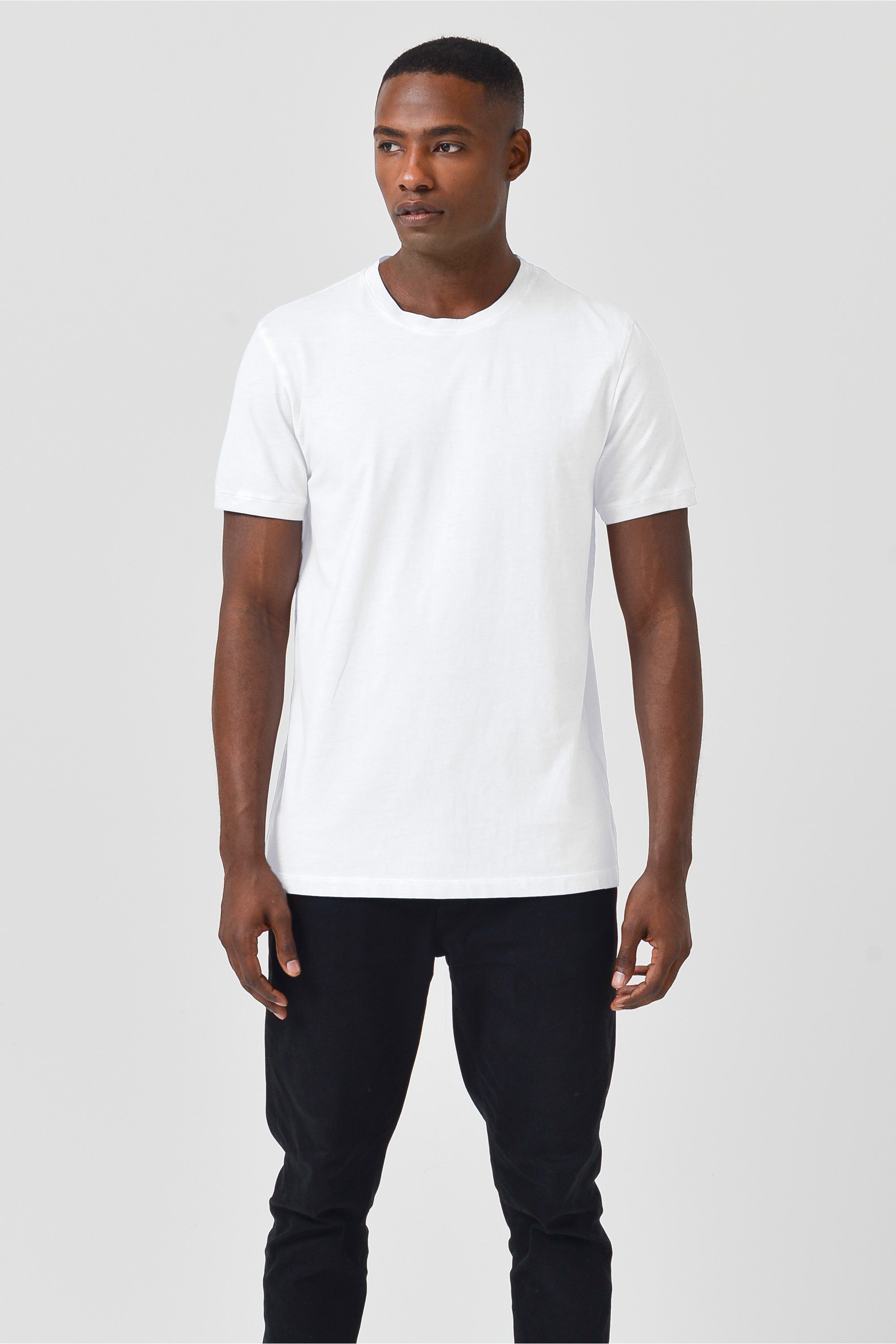 Smart Casual Cotton T-Shirt - White