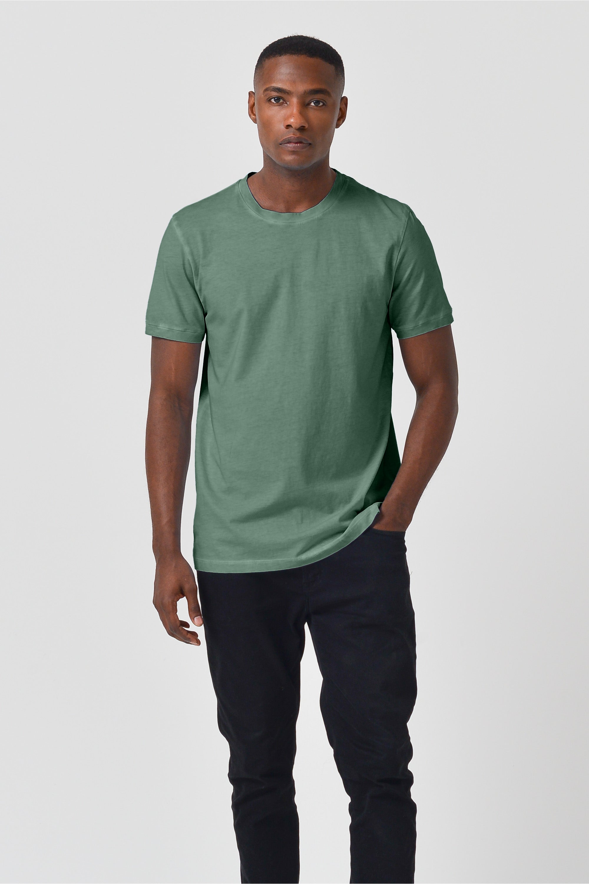 Smart Casual Cotton T-Shirt - Juniper