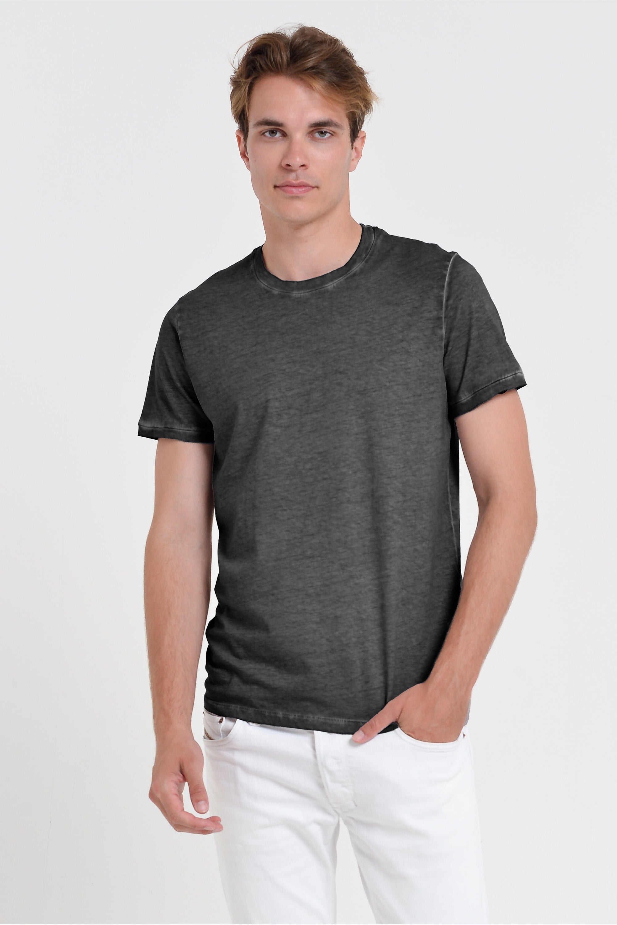 Smart Casual Cotton T-Shirt - Pietra