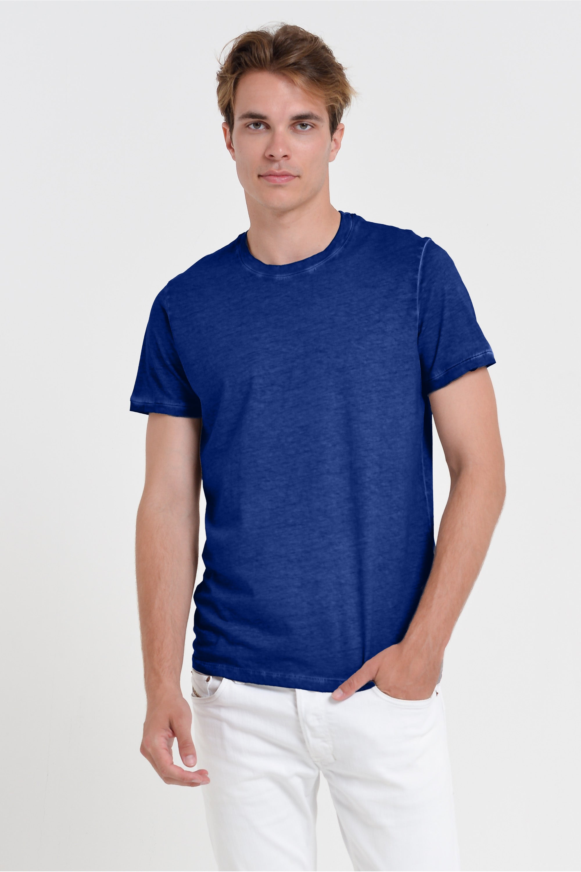 Smart Casual Cotton T-Shirt - Royal