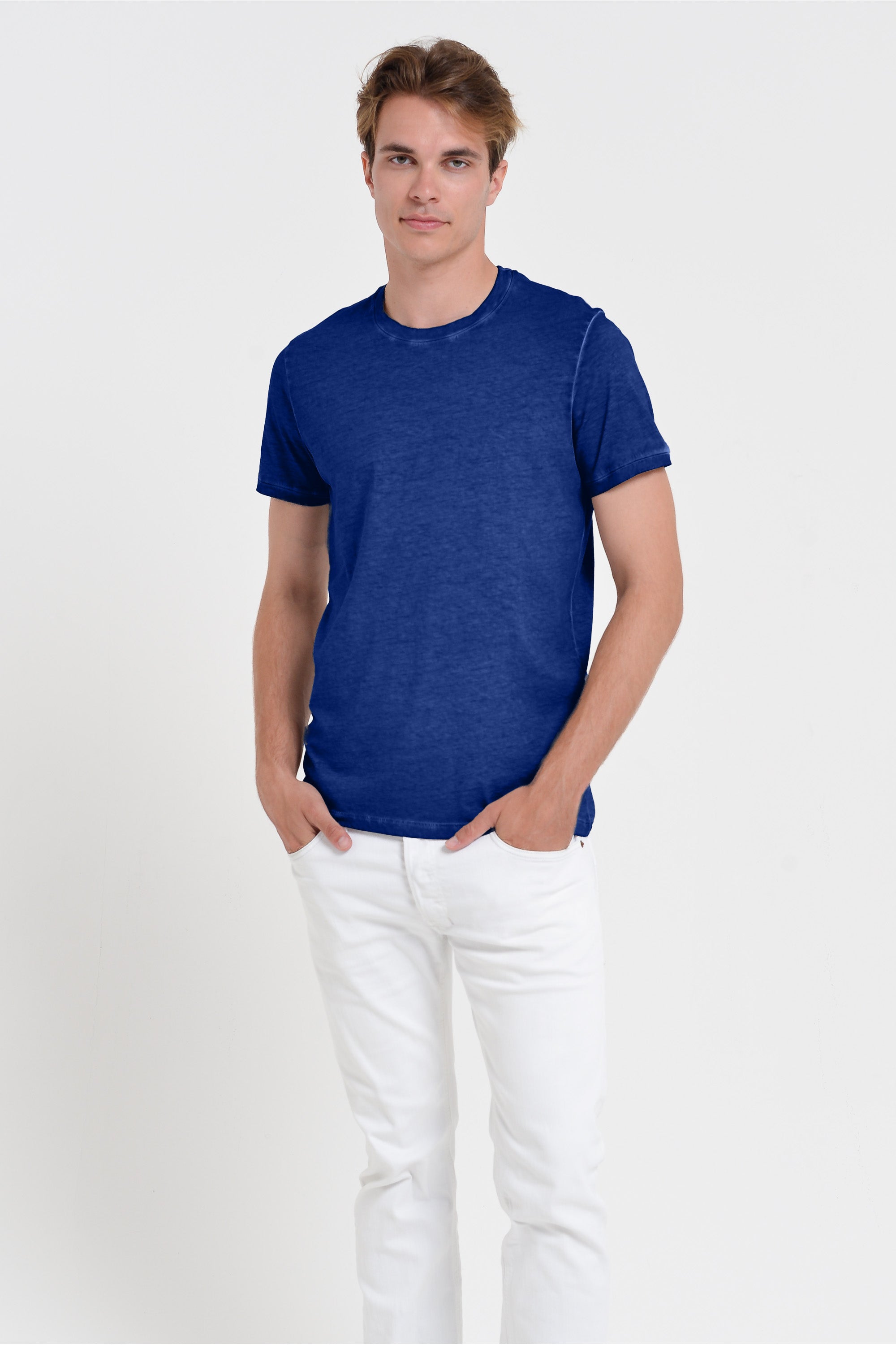 Smart Casual Cotton T-Shirt - Royal