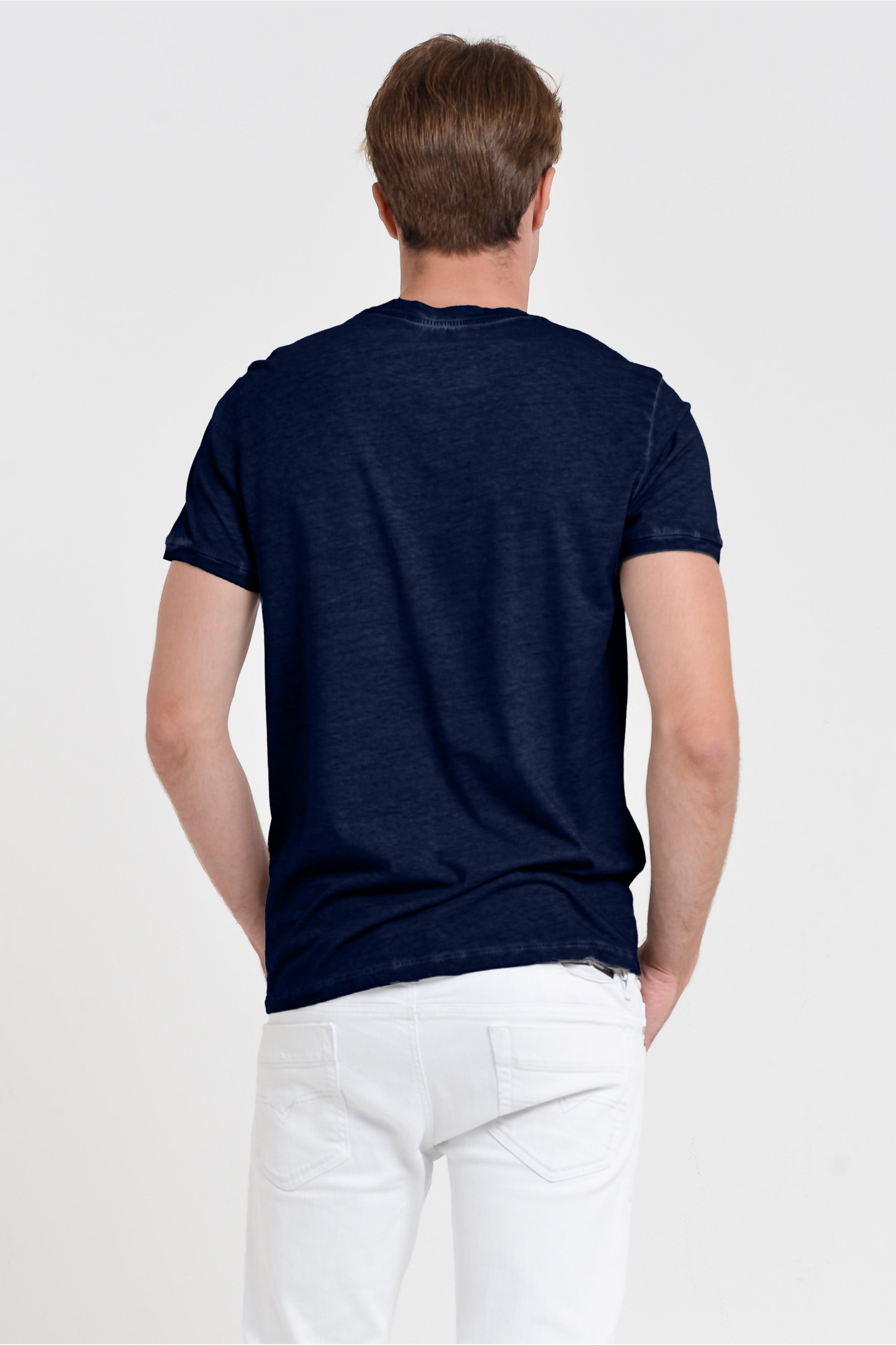 Smart Casual Cotton T-Shirt - Abyss