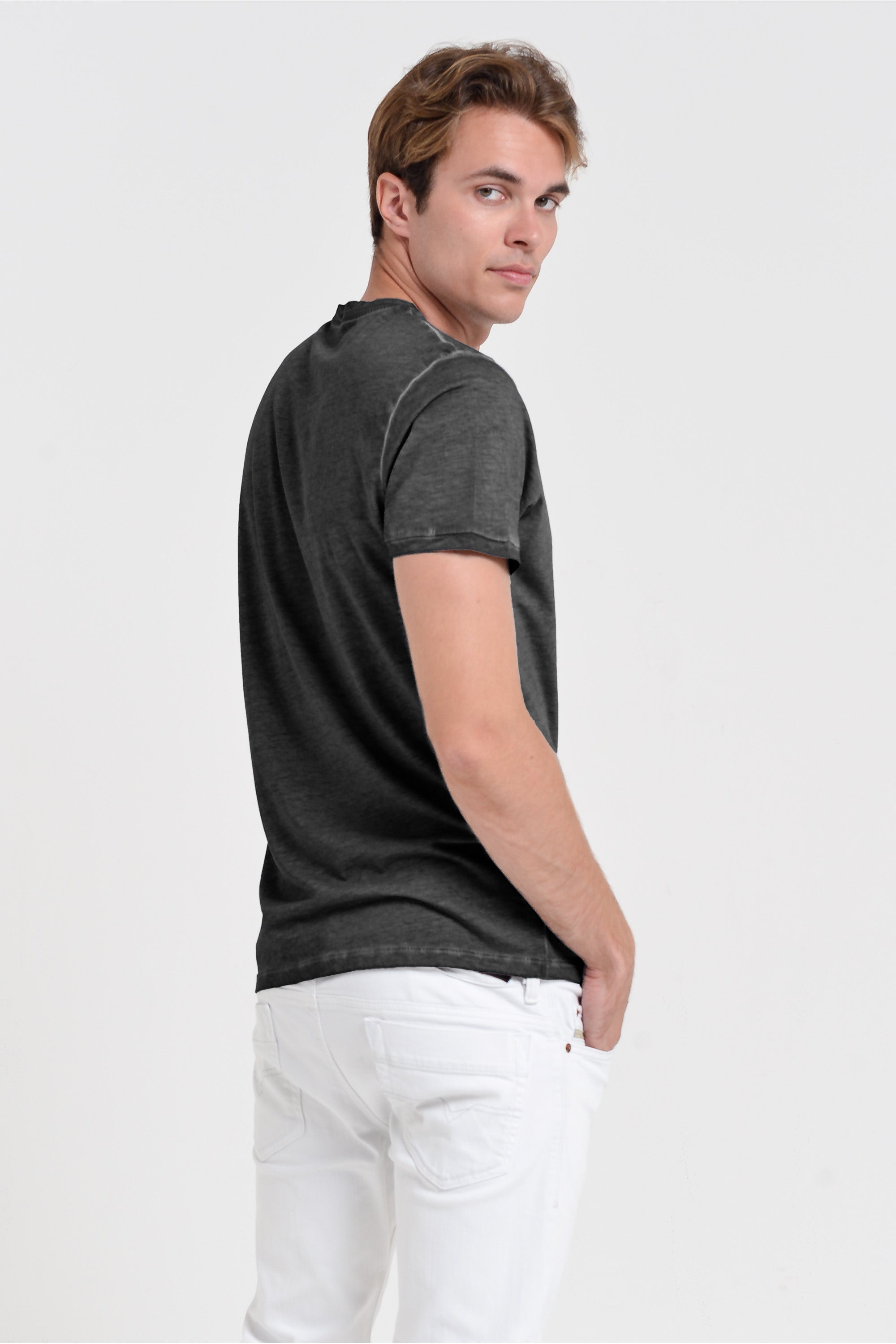 Smart Casual Cotton T-Shirt - Pietra