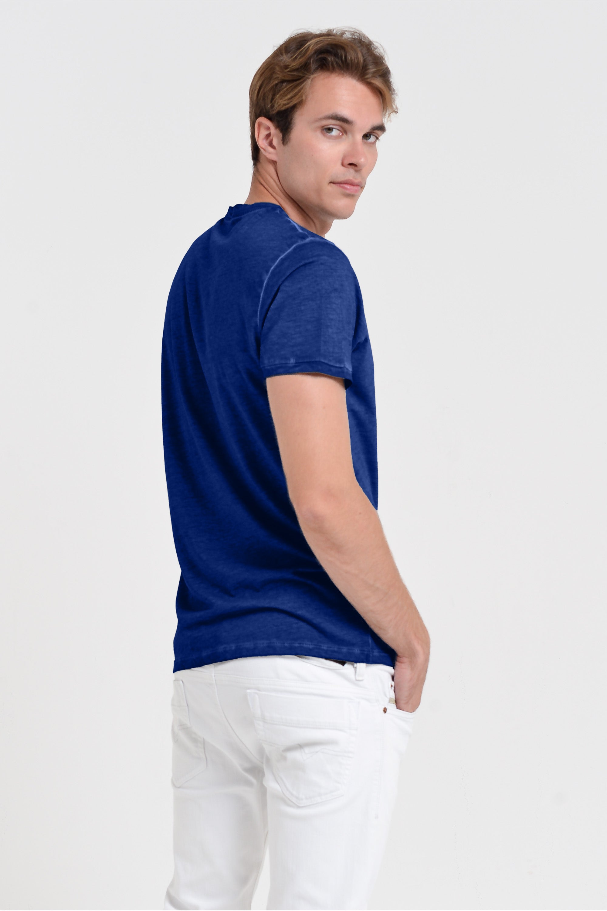 Smart Casual Cotton T-Shirt - Royal