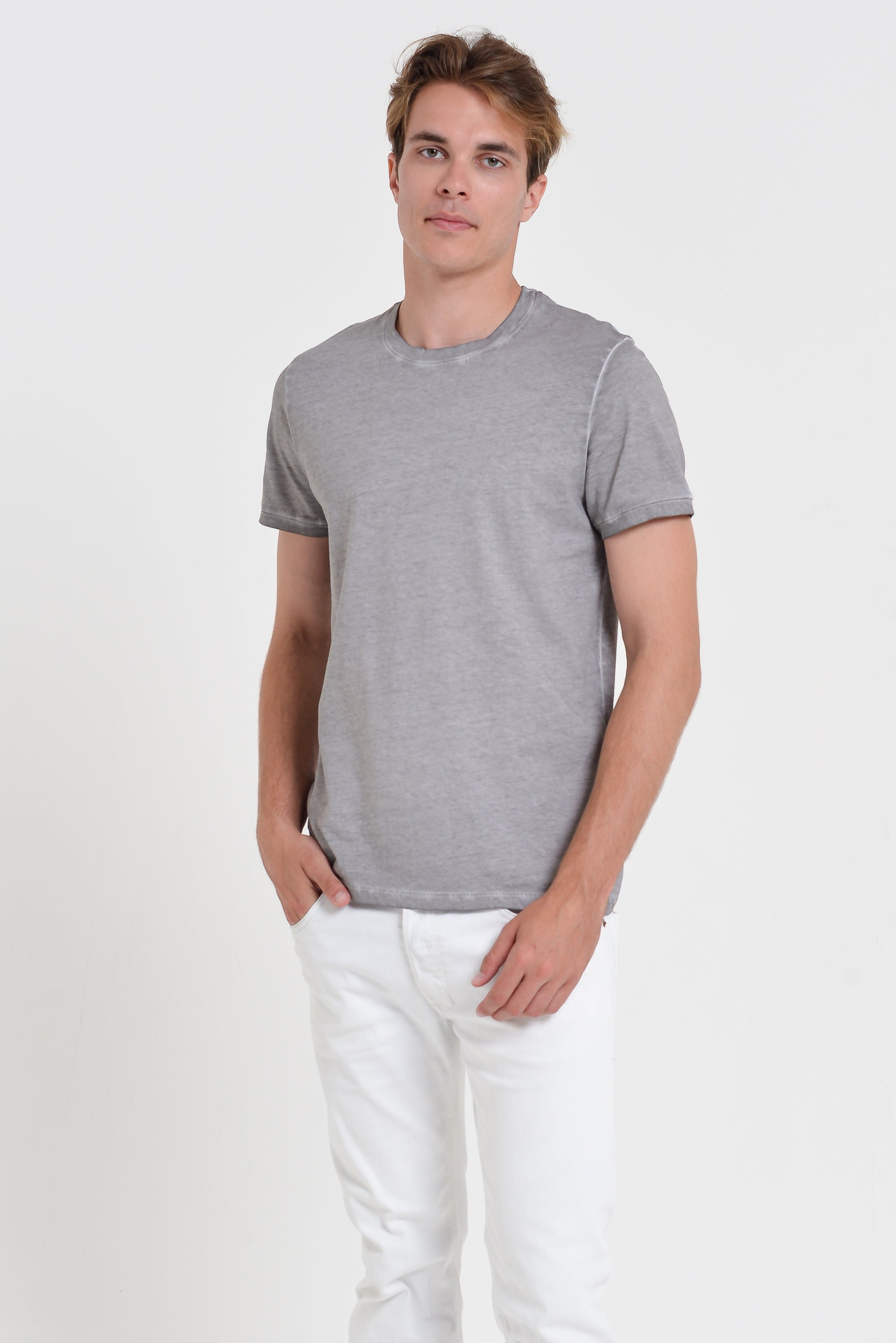 Smart Casual Cotton T-Shirt - Dolphin