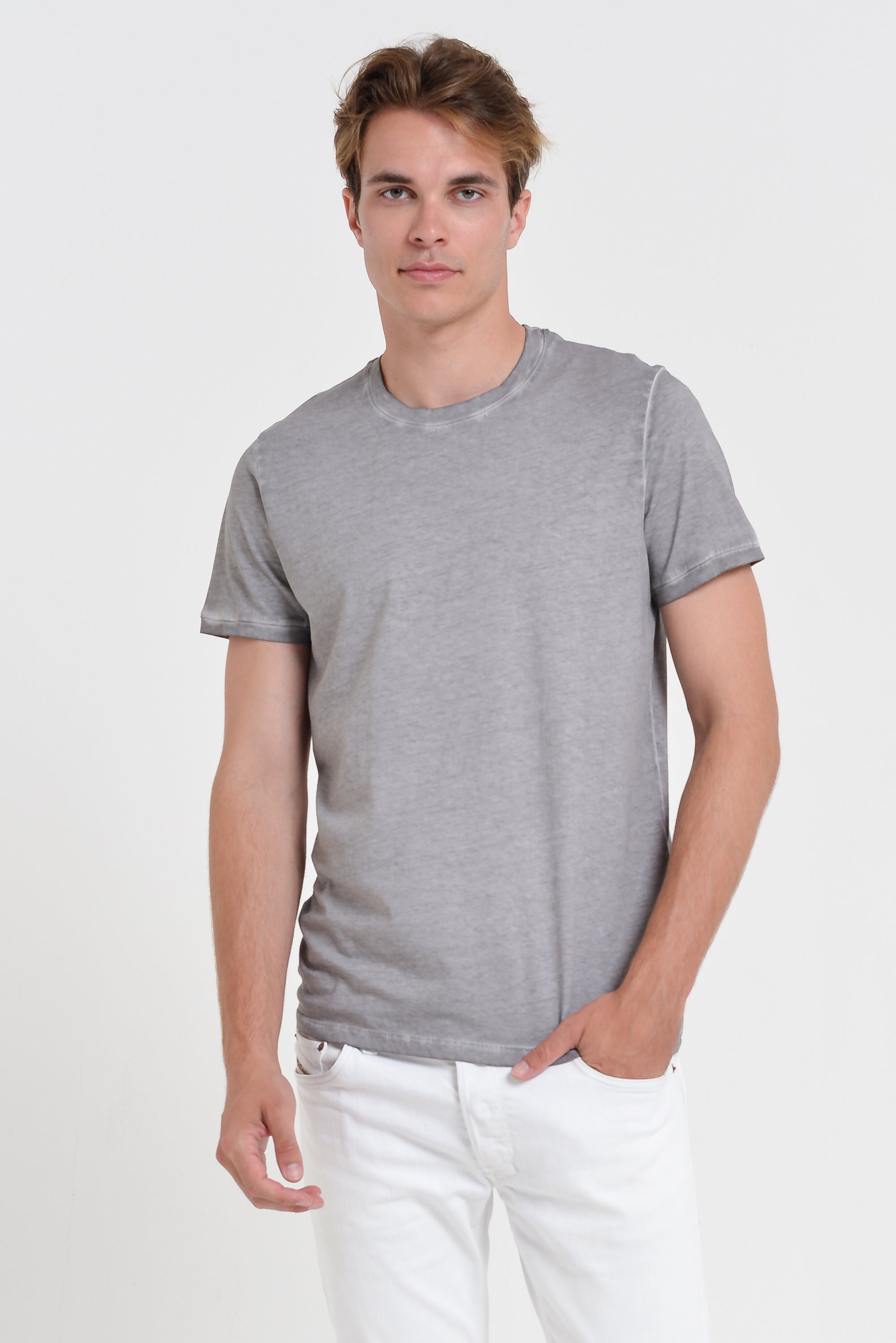 Smart Casual Cotton T-Shirt - Dolphin