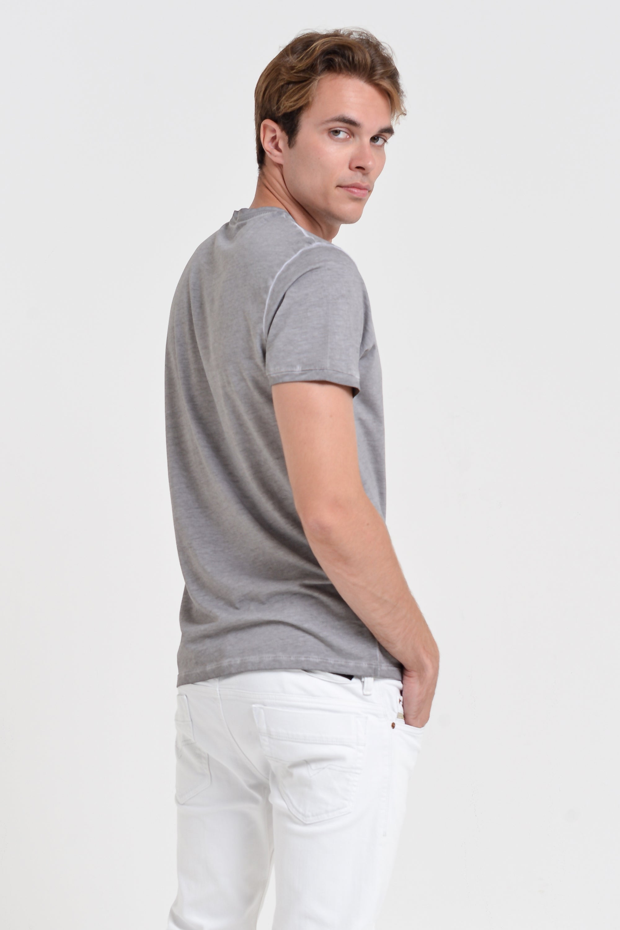 Smart Casual Cotton T-Shirt - Dolphin