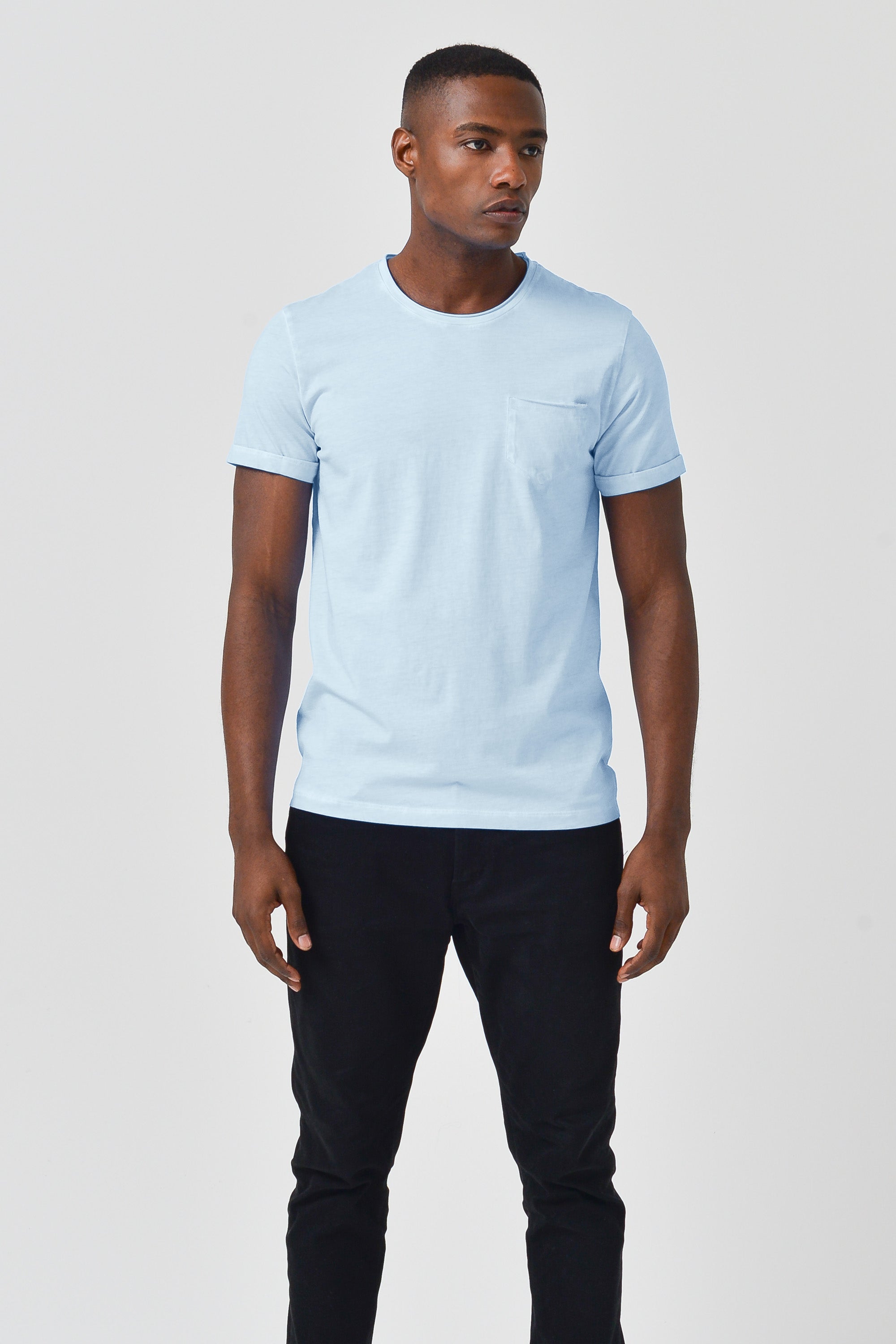 Plain Pocket Cotton T-Shirt - Aria