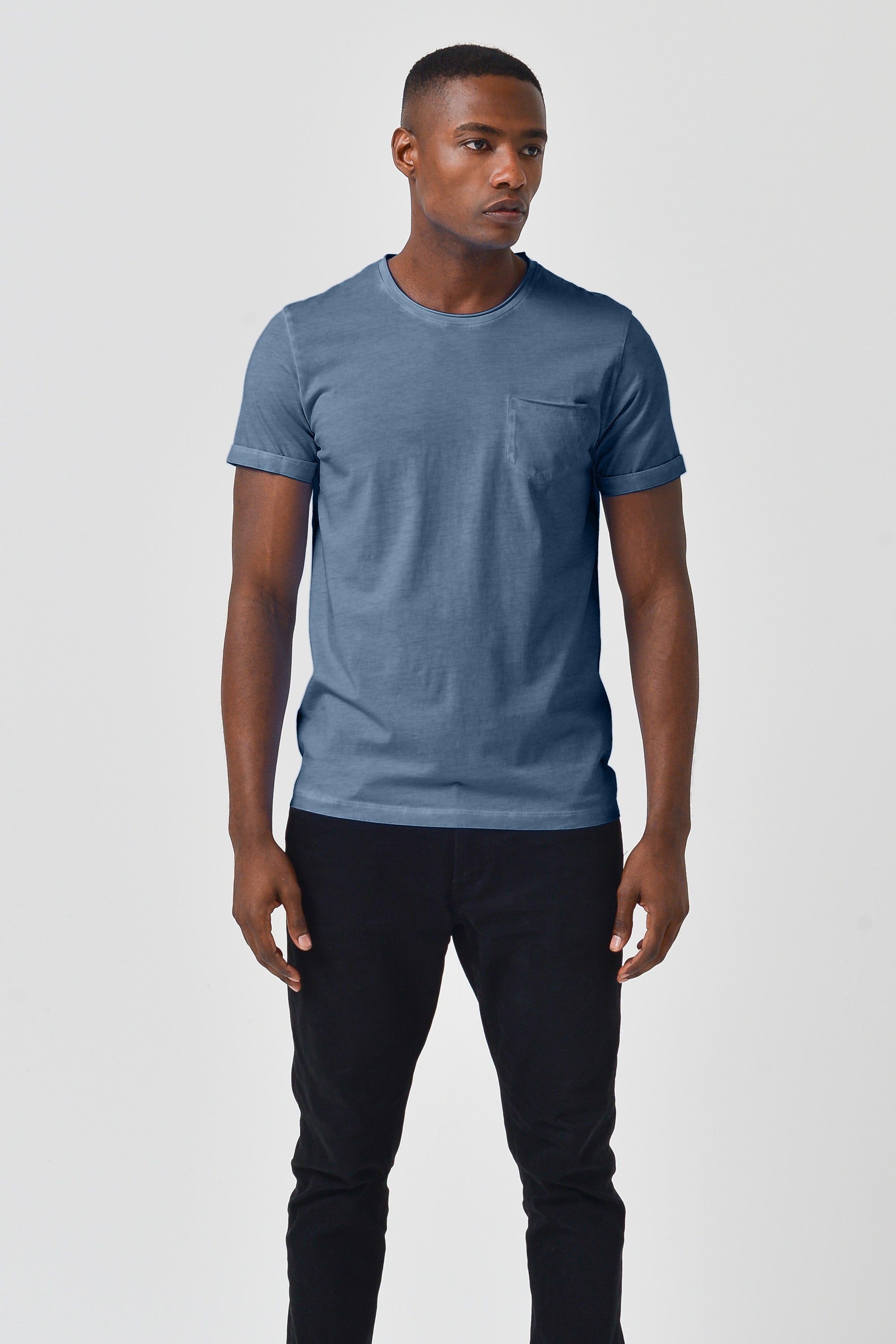 Jeans Plain Pocket Cotton T-Shirt Ploumanac'h - Main Image