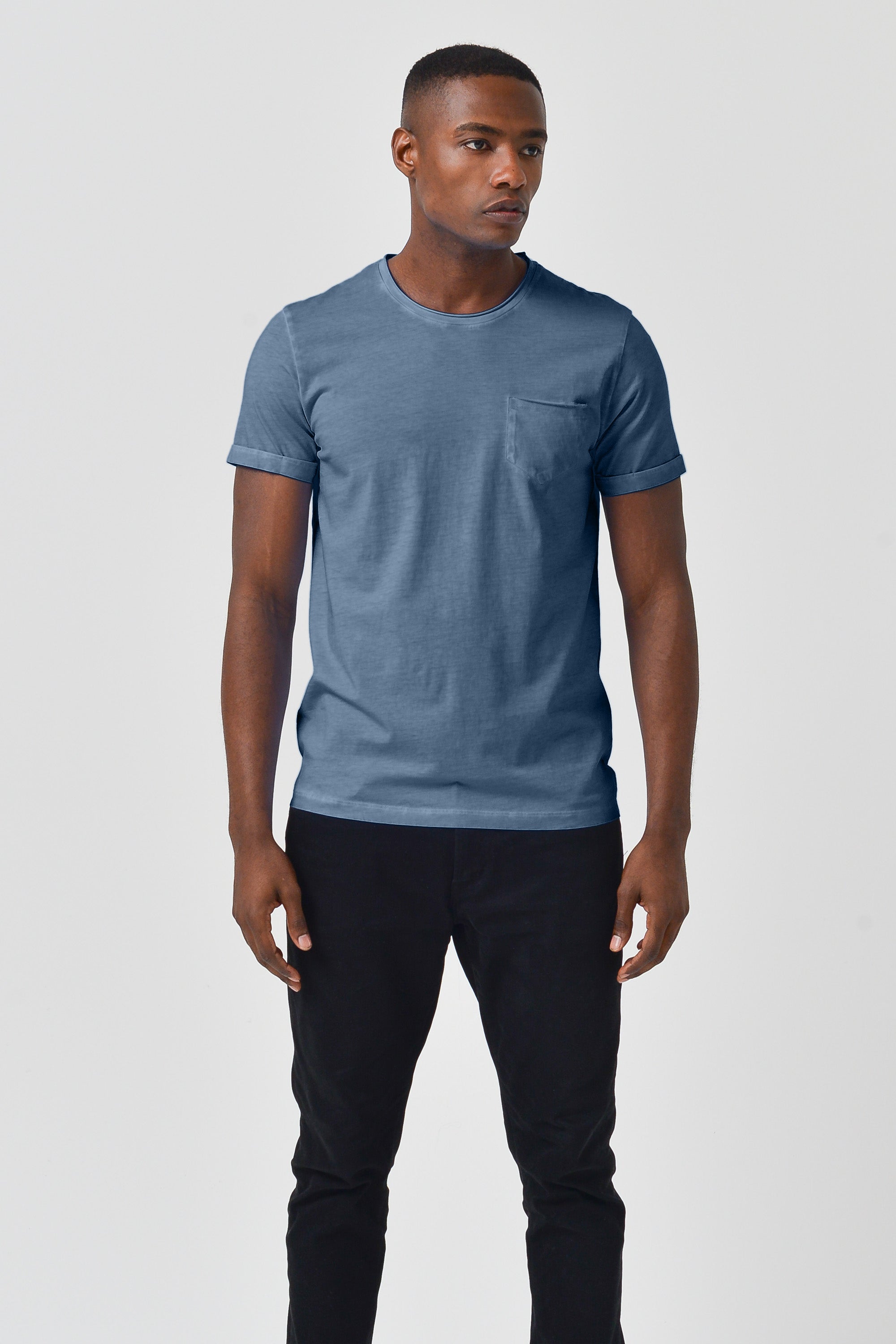 Plain Pocket Cotton T-Shirt - Jeans