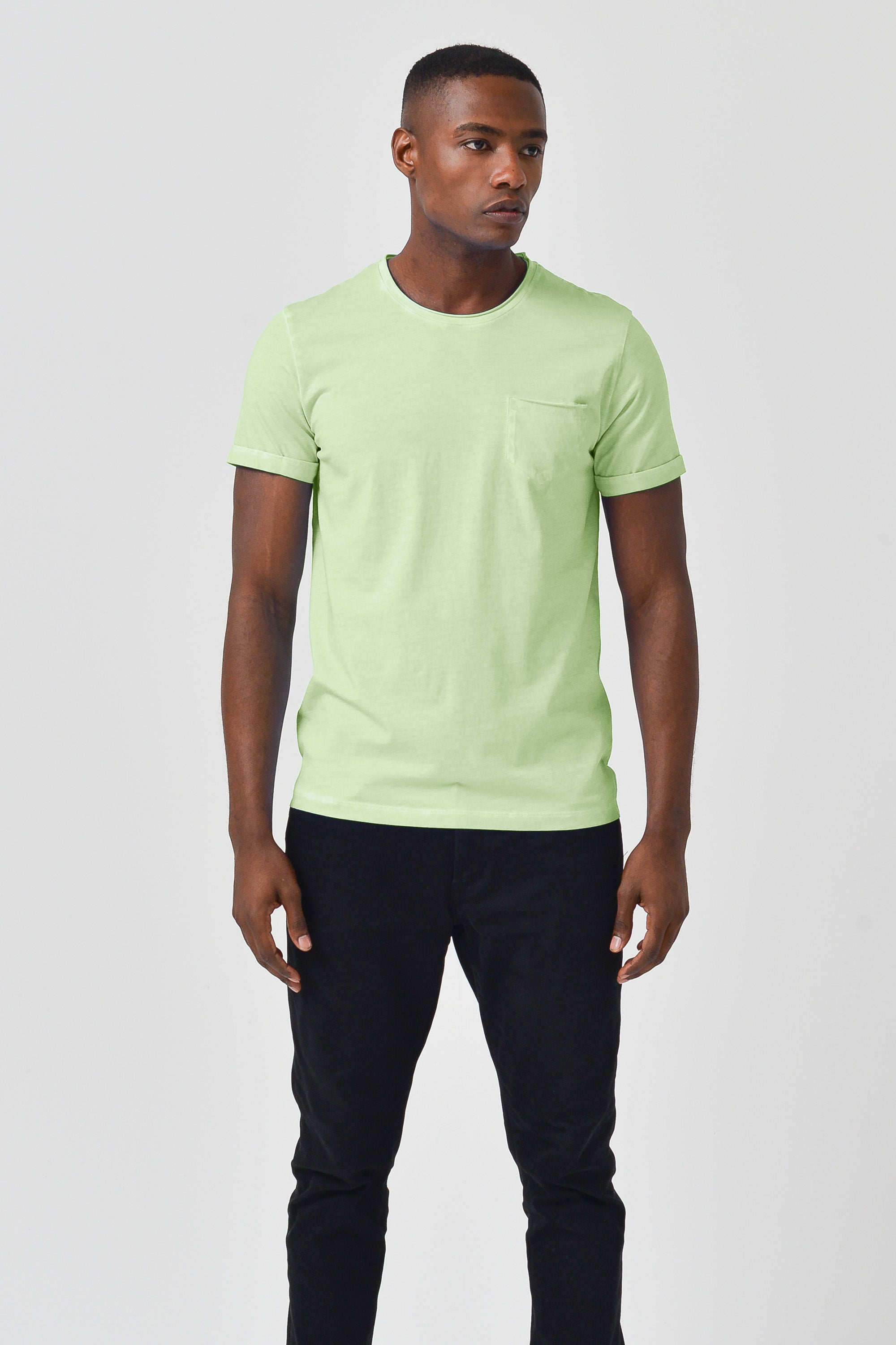 Plain Pocket Cotton T-Shirt - Margarita