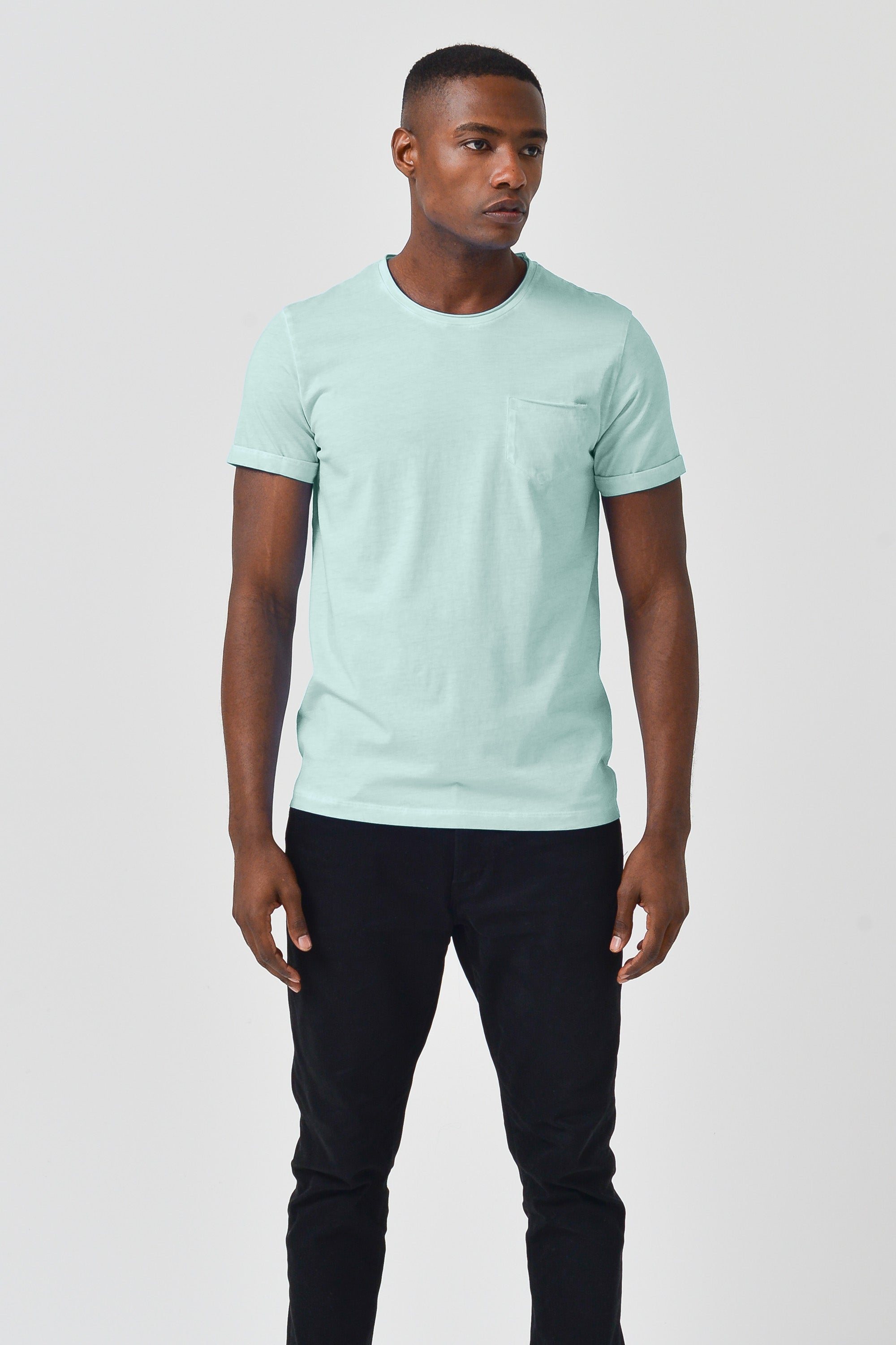 Plain Pocket Cotton T-Shirt - Tahiti