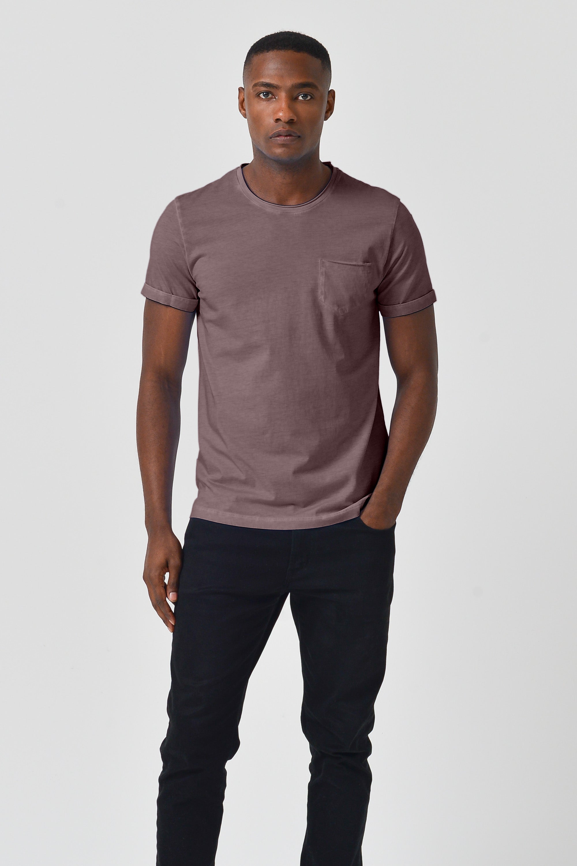 Plain Pocket Cotton T-Shirt - Caribe