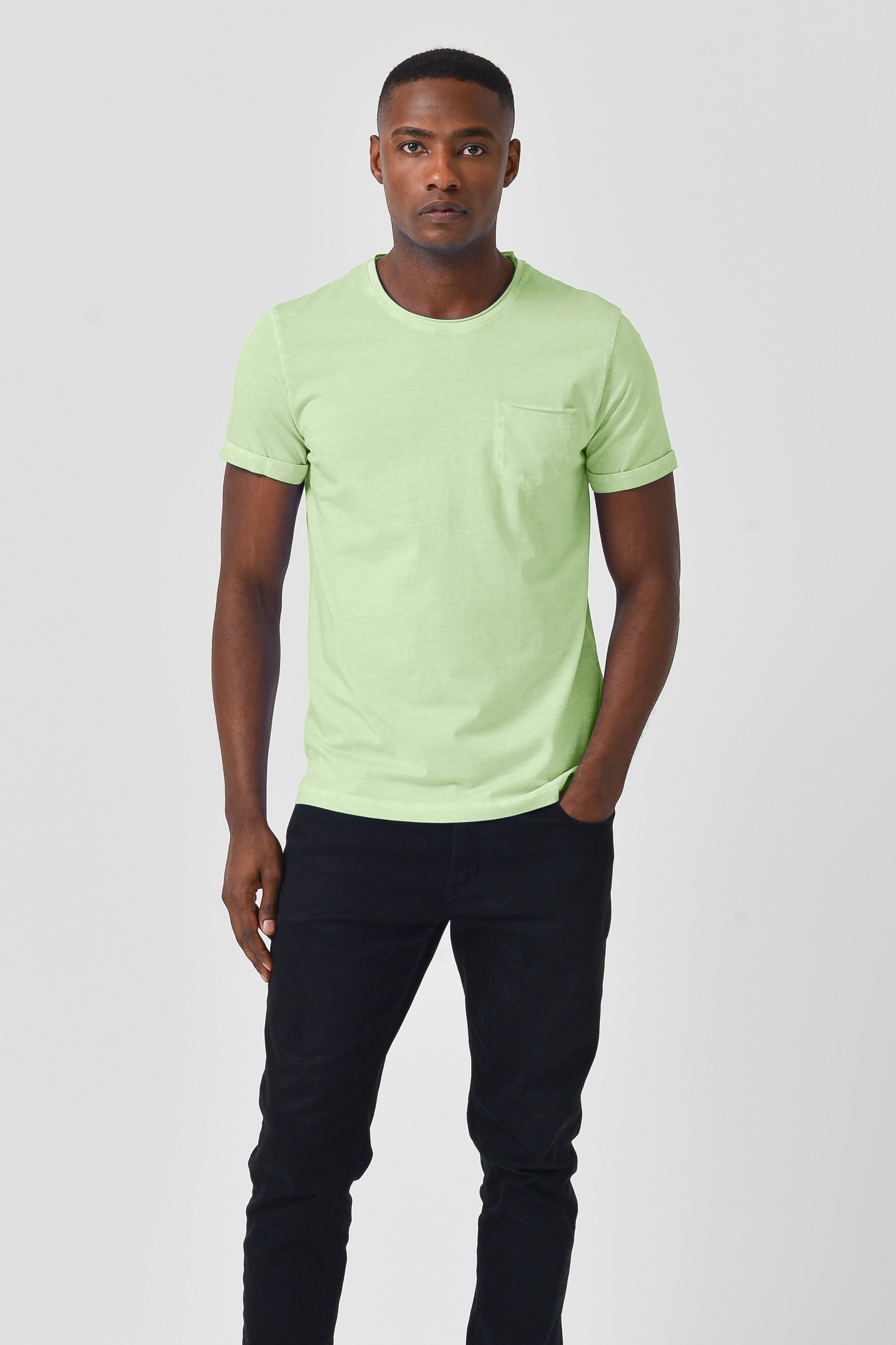 Plain Pocket Cotton T-Shirt - Margarita