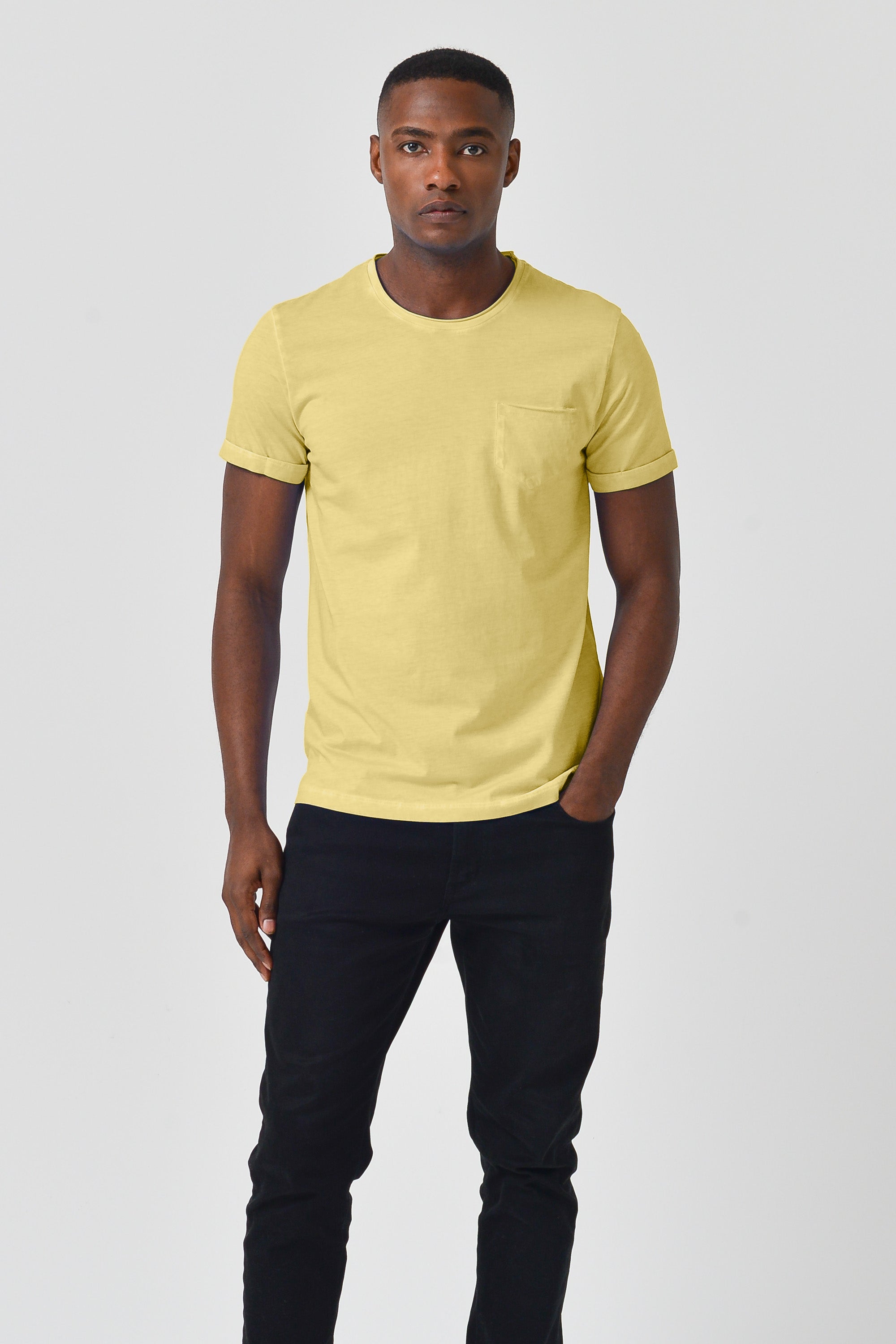 Plain Pocket Cotton T-Shirt - Samoa