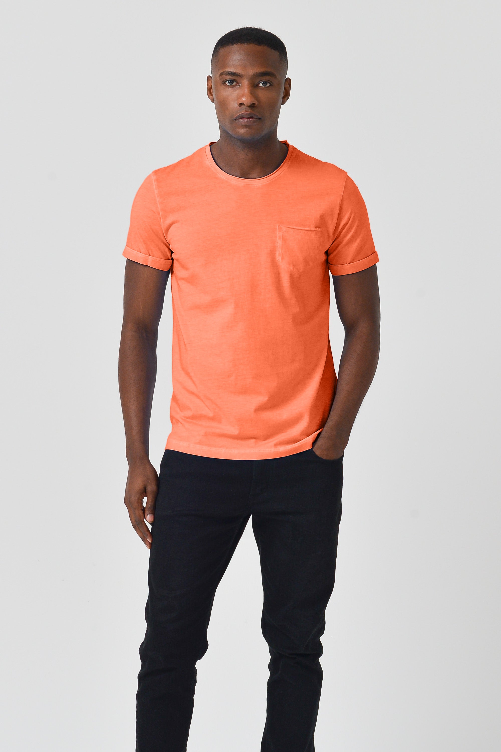 Plain Pocket Cotton T-Shirt - Spritz