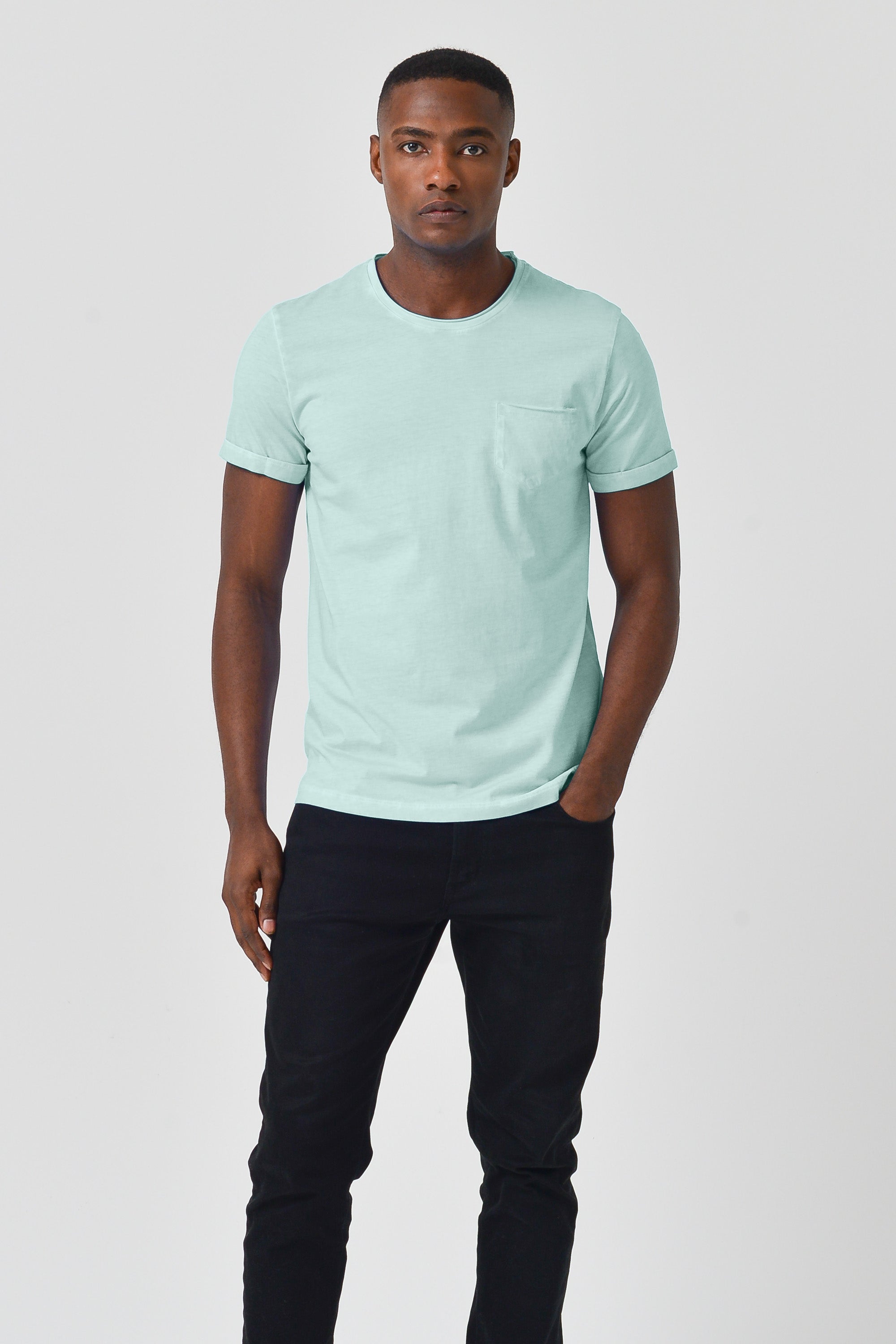 Plain Pocket Cotton T-Shirt - Tahiti