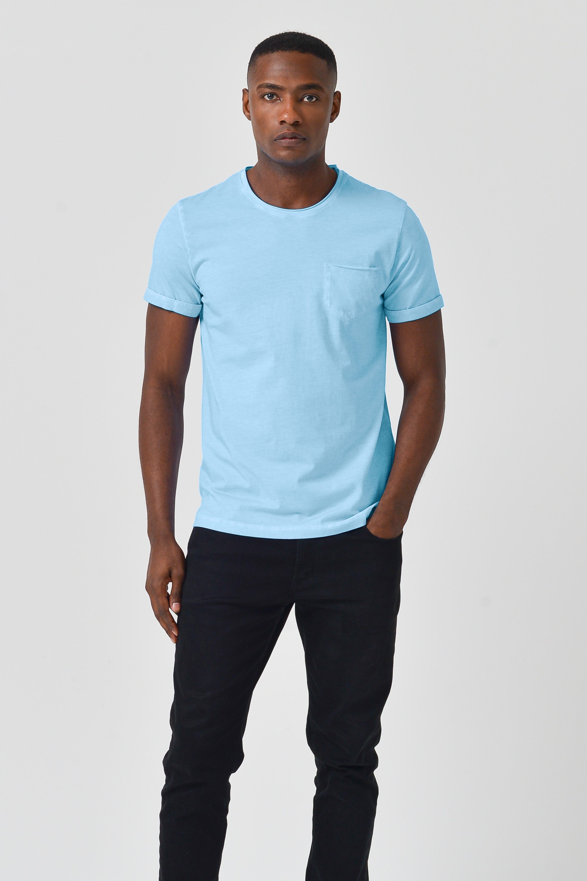 Plain Pocket Cotton T-Shirt - Viking