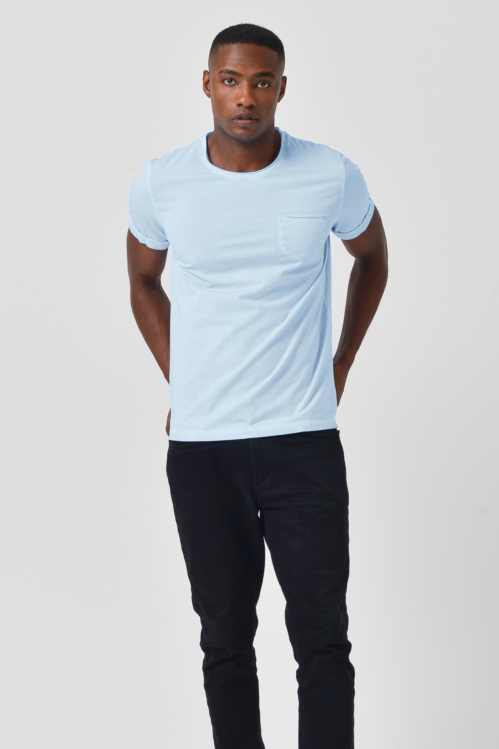 Plain Pocket Cotton T-Shirt - Aria