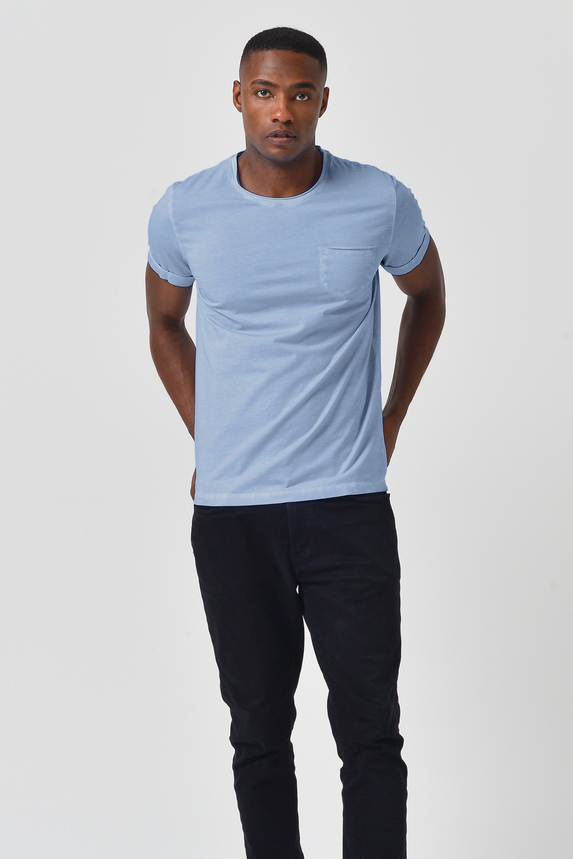 Plain Pocket Cotton T-Shirt - Polar