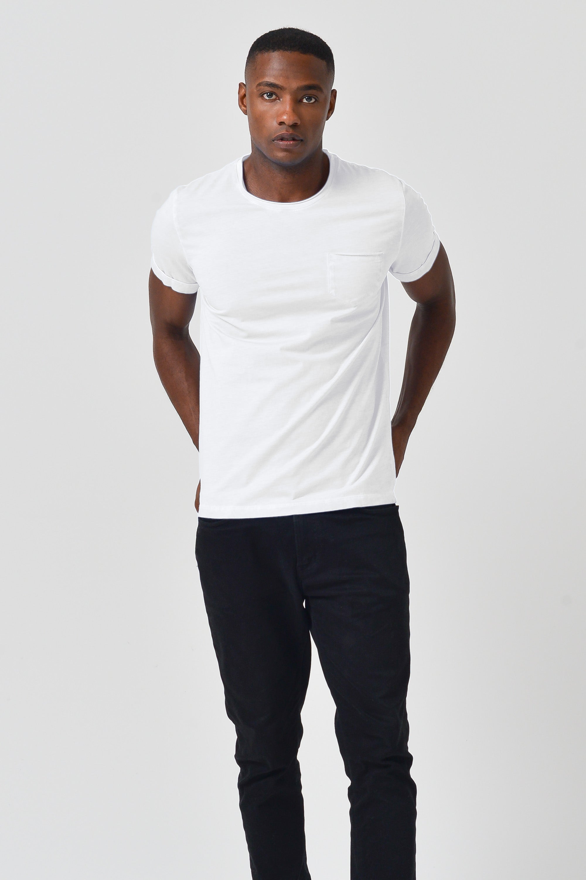 Plain Pocket Cotton T-Shirt - White