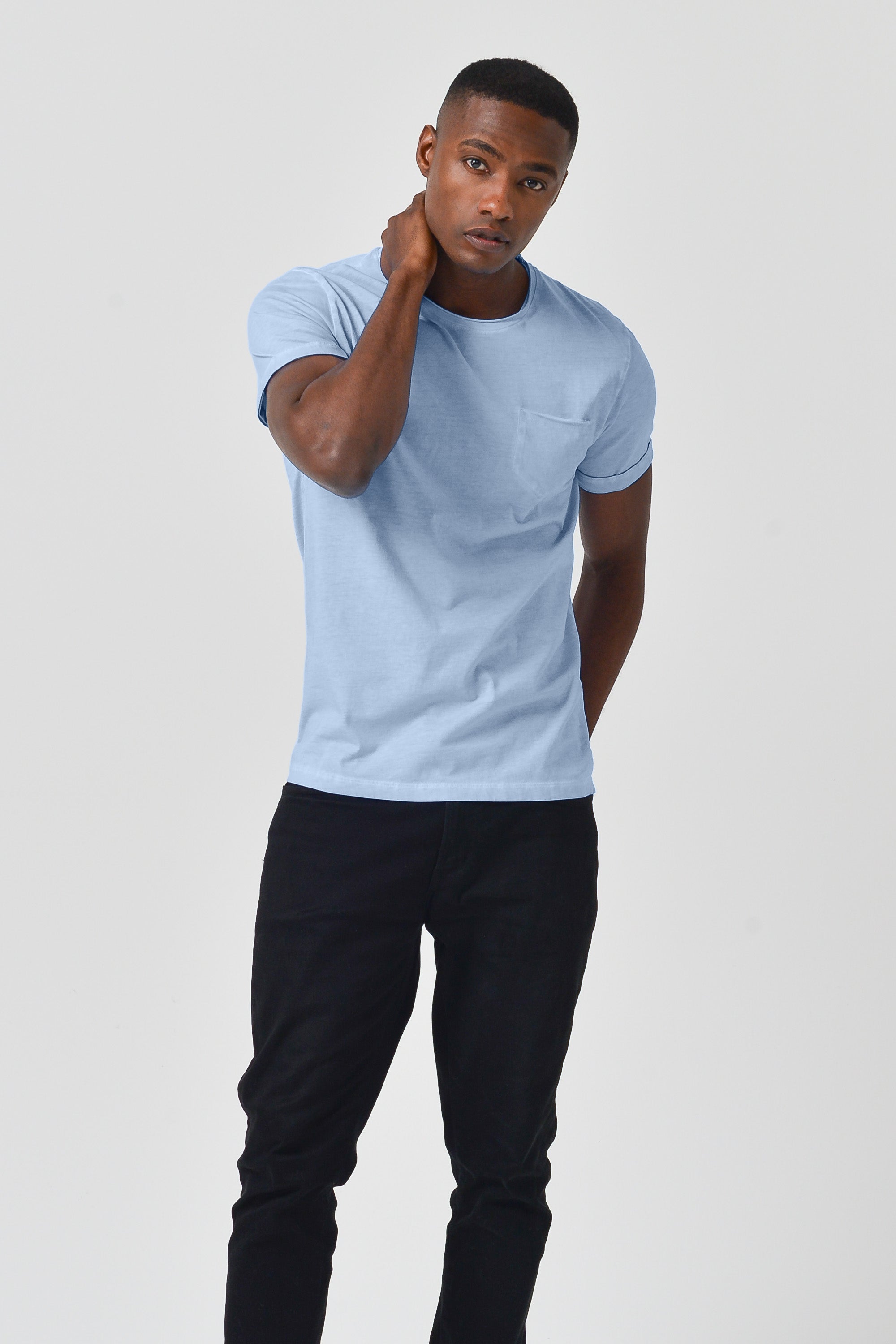 Plain Pocket Cotton T-Shirt - Fiji