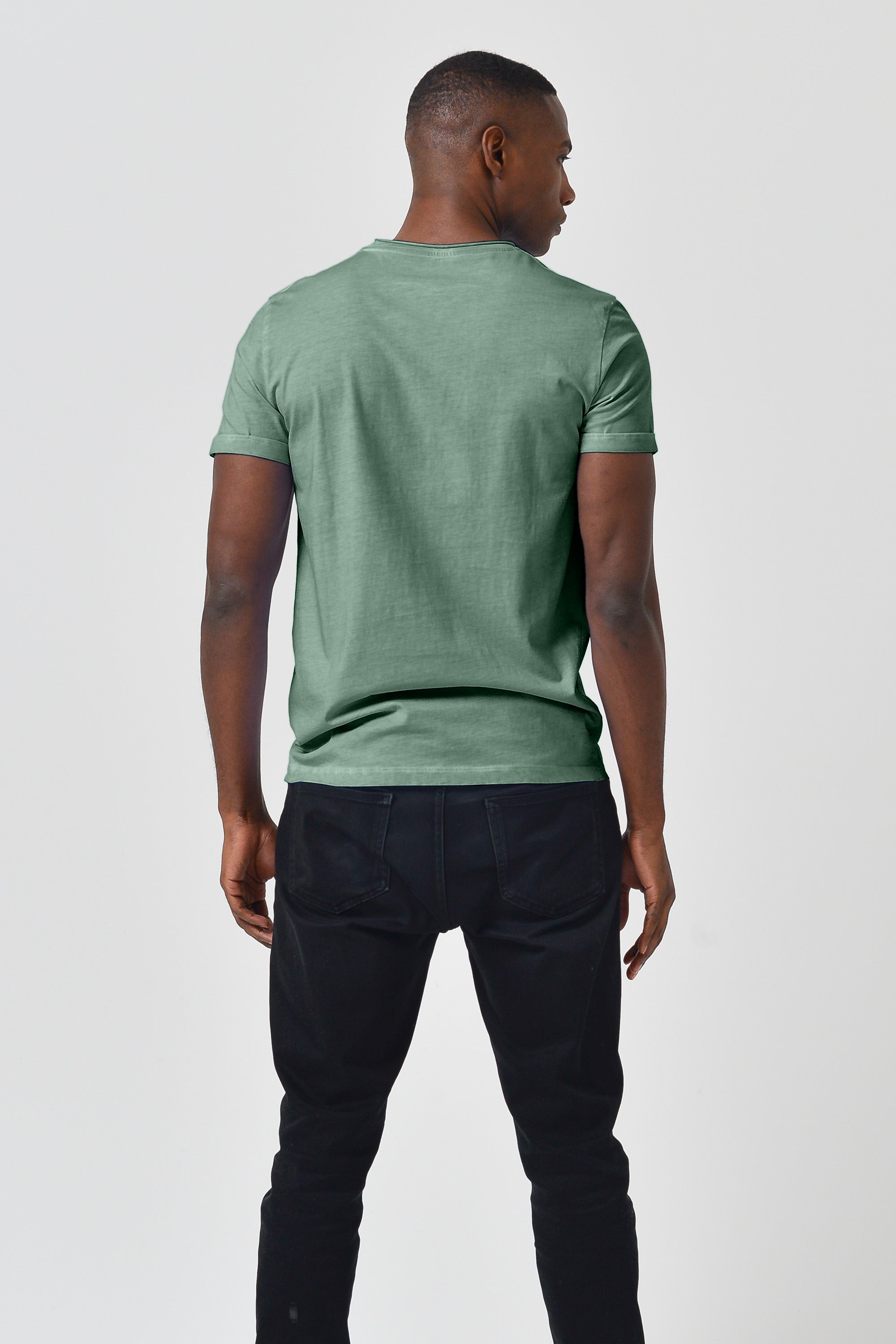 Plain Pocket Cotton T-Shirt - Juniper