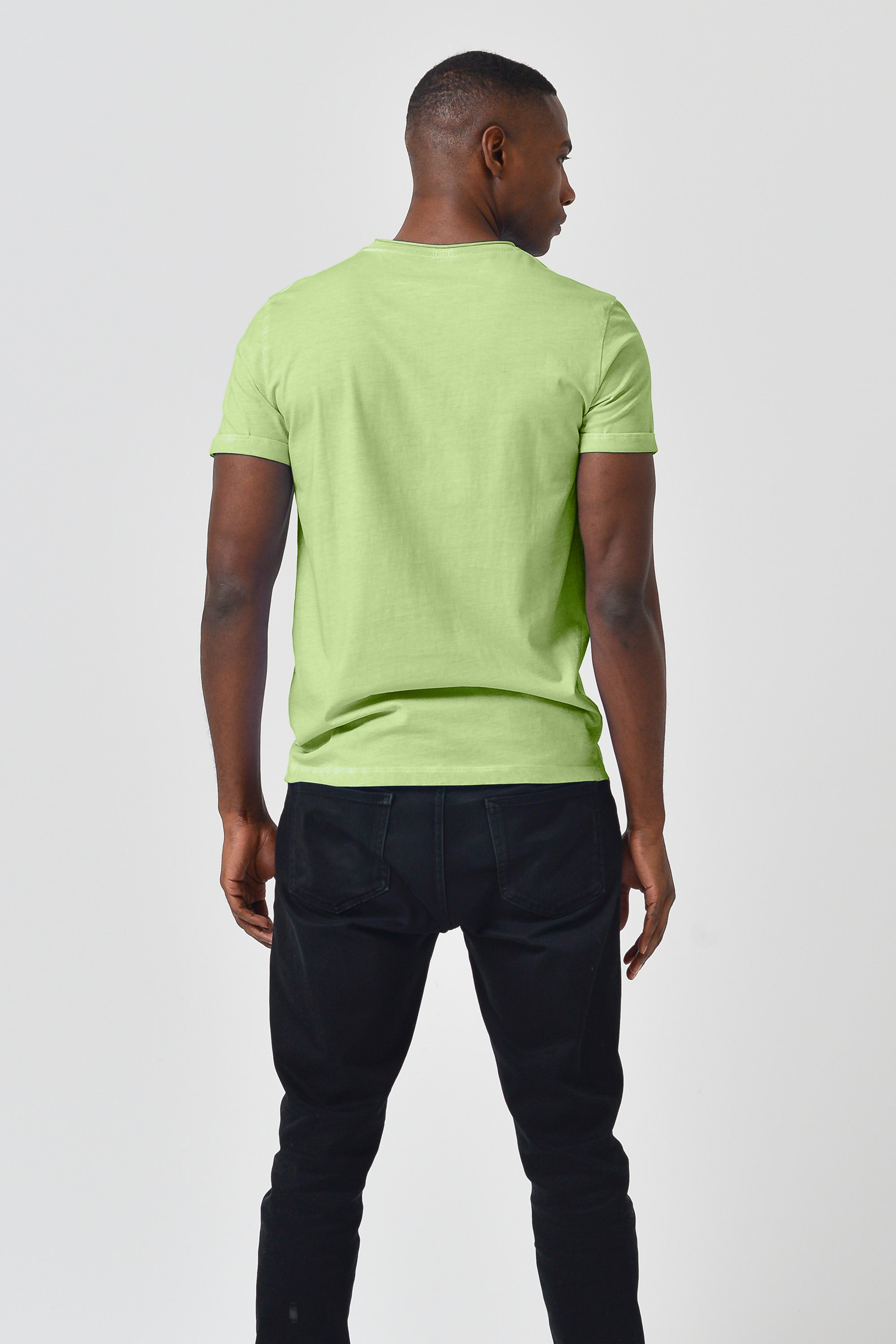 Plain Pocket Cotton T-Shirt - Kiwi