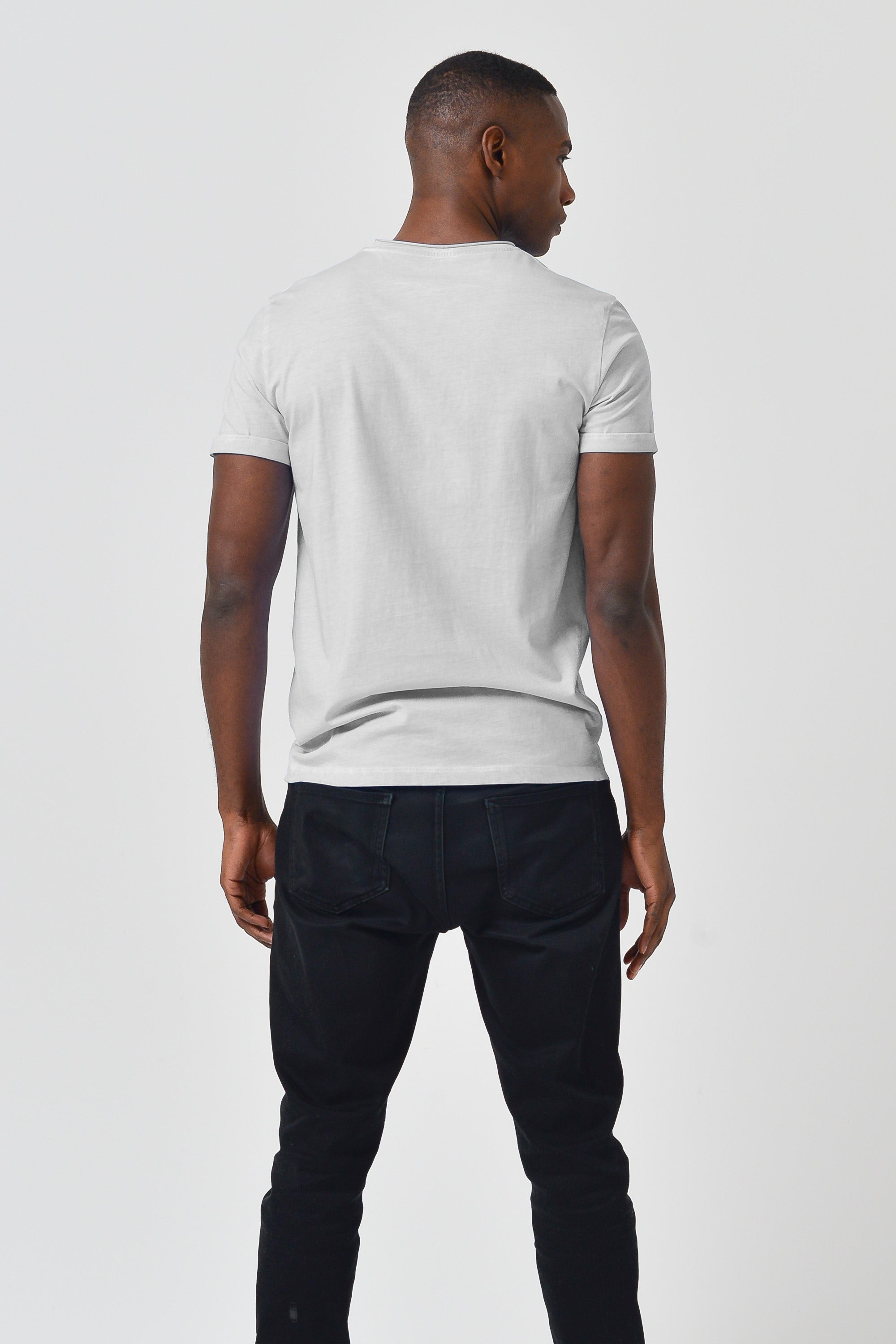 Plain Pocket Cotton T-Shirt - Marmo