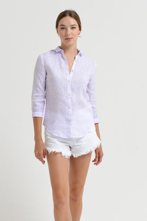 Valerie Shirt in Linen - Lilac