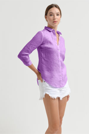 Valerie Shirt in Linen - Morado