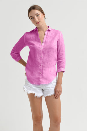 Valerie Shirt in Linen - Candy